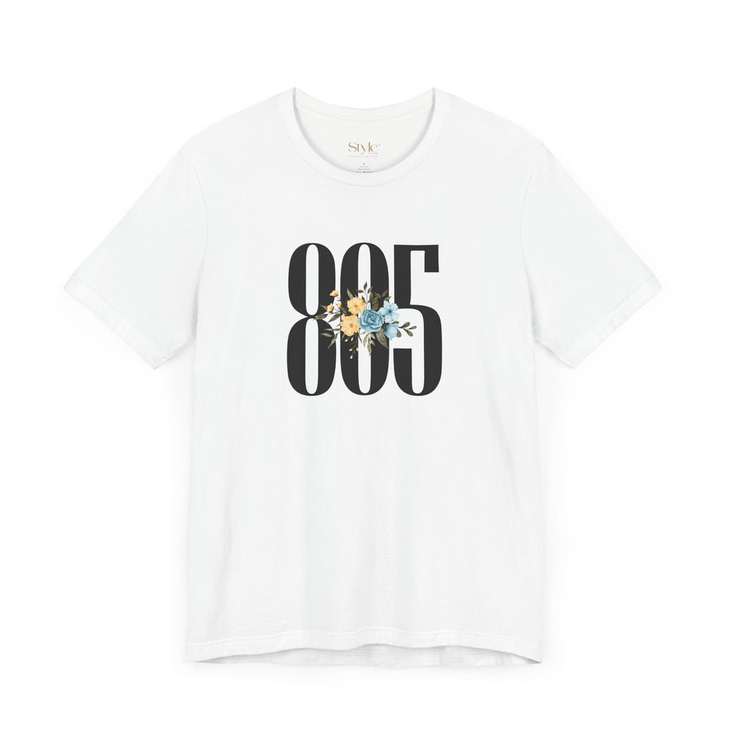 Floral 805 Unisex Tee - Casual, Gift, Birthday, Floral Design, Vintage Style
