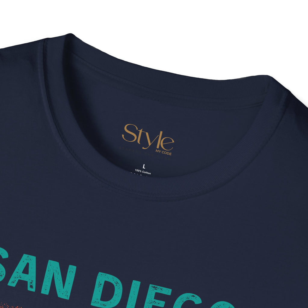 San Diego Paradise Unisex Softstyle T-Shirt, Summer Vibe Tee, Beach Lover Gift, Vacation Apparel, Casual Wear, Travel T-Shirt