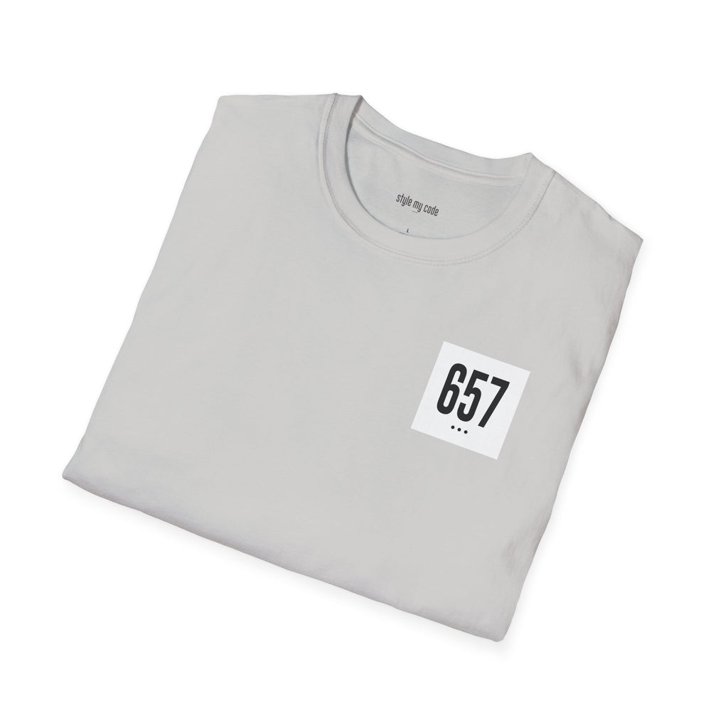 657 Black Logo Unisex Softstyle T-Shirt