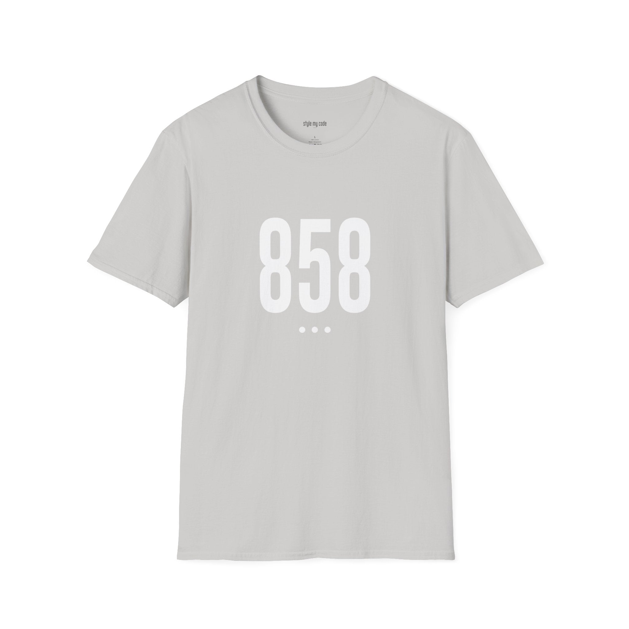 858 White Logo Front Soft-style T-Shirt