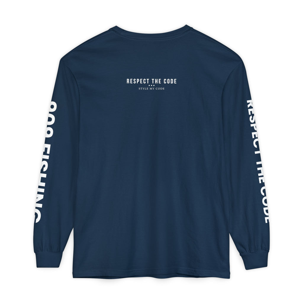 909 Fishing Long Sleeve T-Shirt - Unisex Garment-Dyed Apparel, Outdoorsy Gift, Cool Fishing Tee, Respect the Code, Casual Wear, Fishing [...]