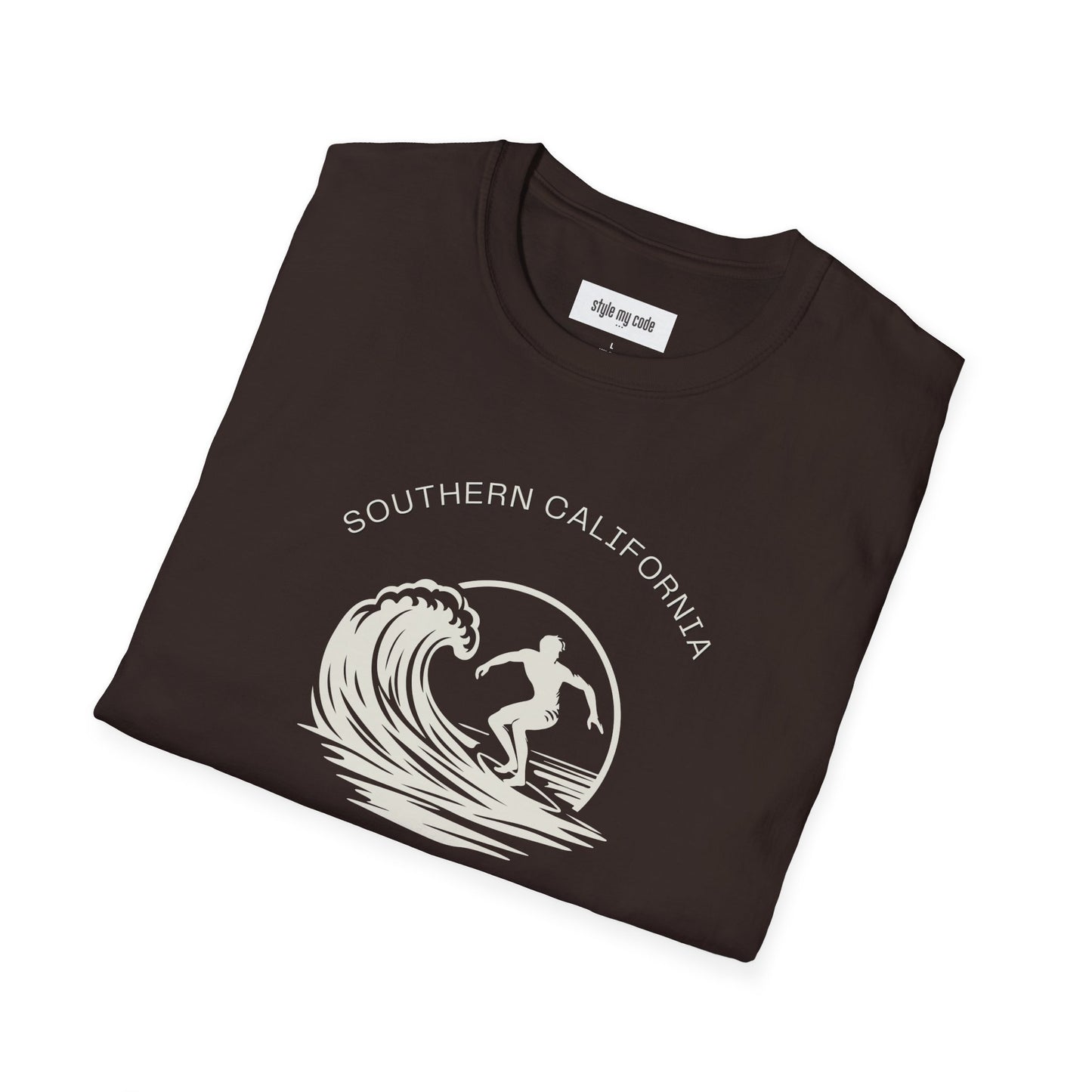 Unisex Softstyle T-Shirt - Ride the Tide, Respect the Code - Surfing Vibes & Southern California Style