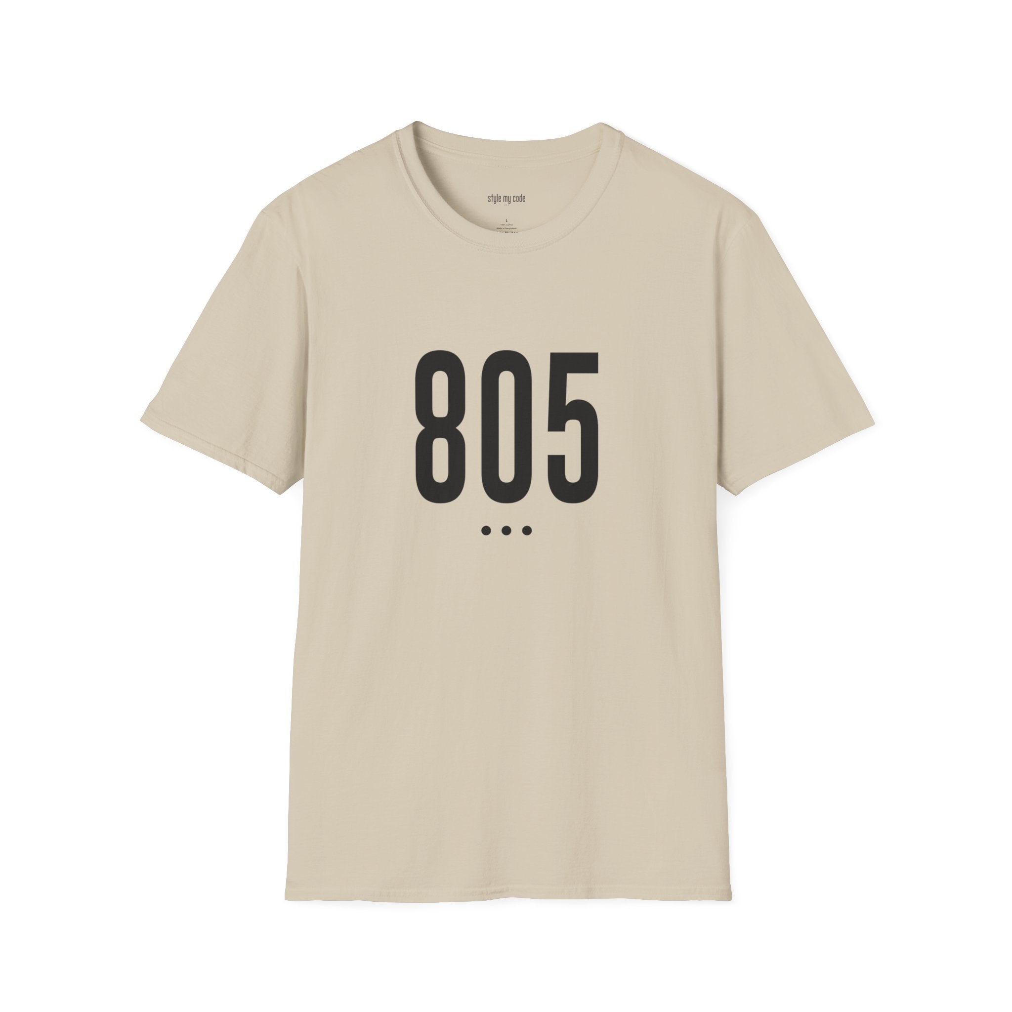 805 Black Logo Front Unisex Soft-style T-Shirt
