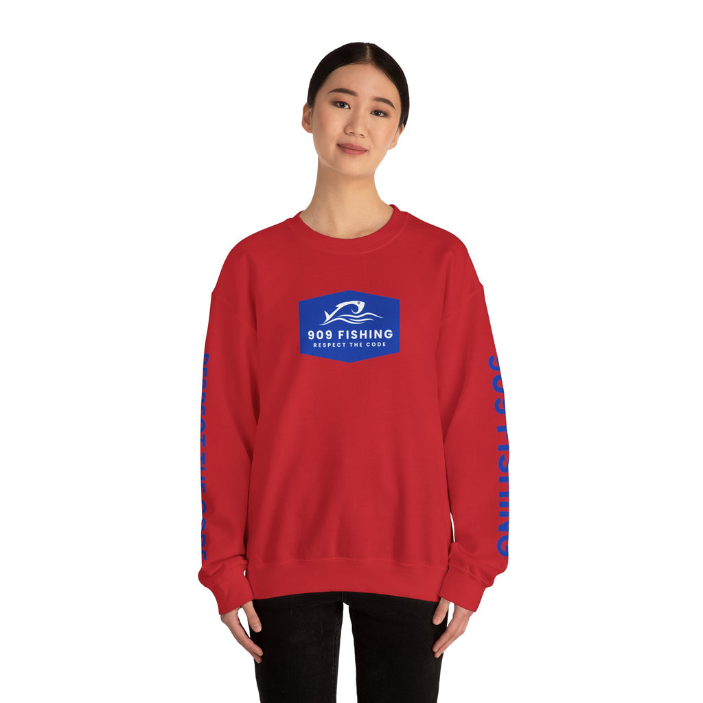 '909 Fishing' Crewneck Sweatshirt - for the Inland Empire Fisherman