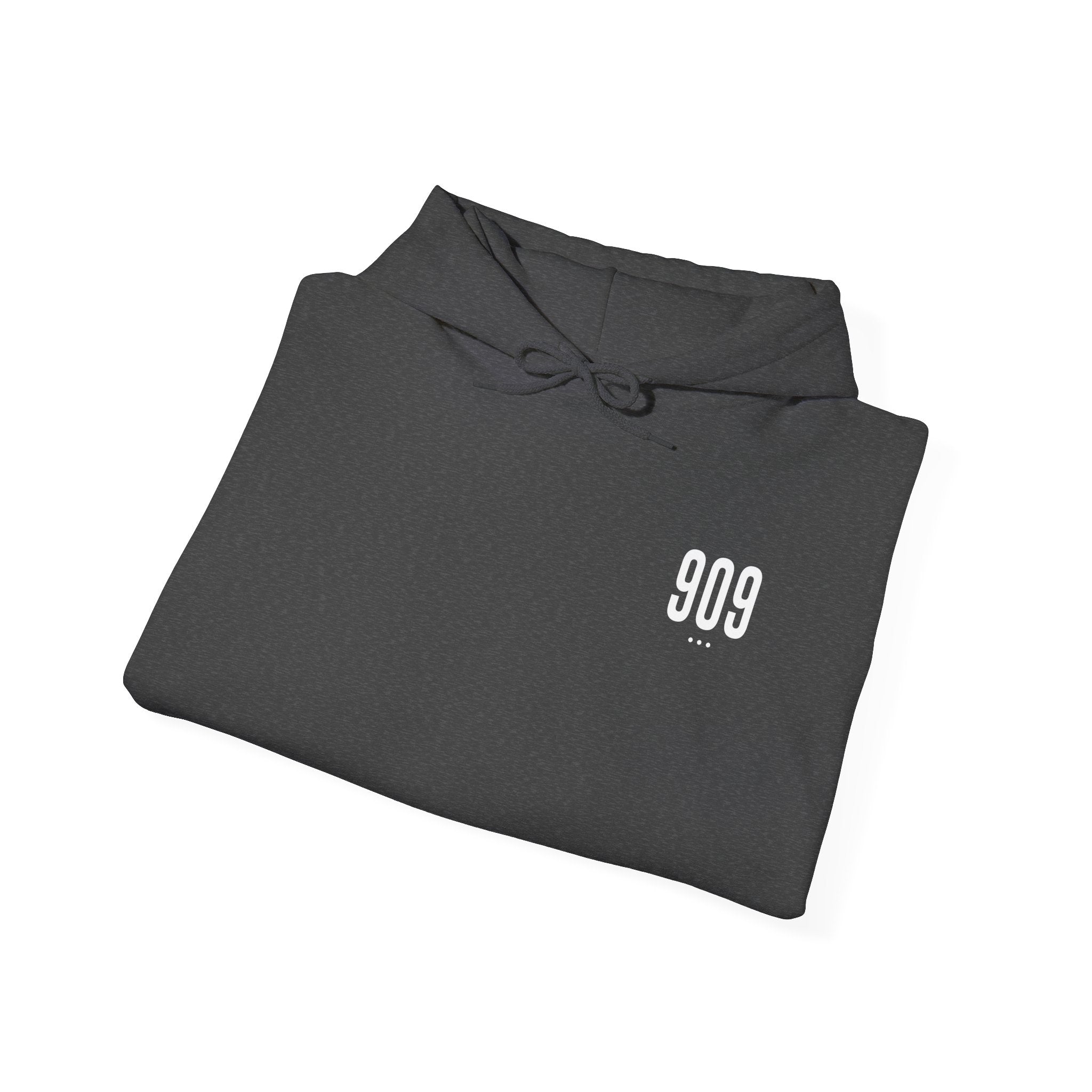 909 White Logo Hoodie