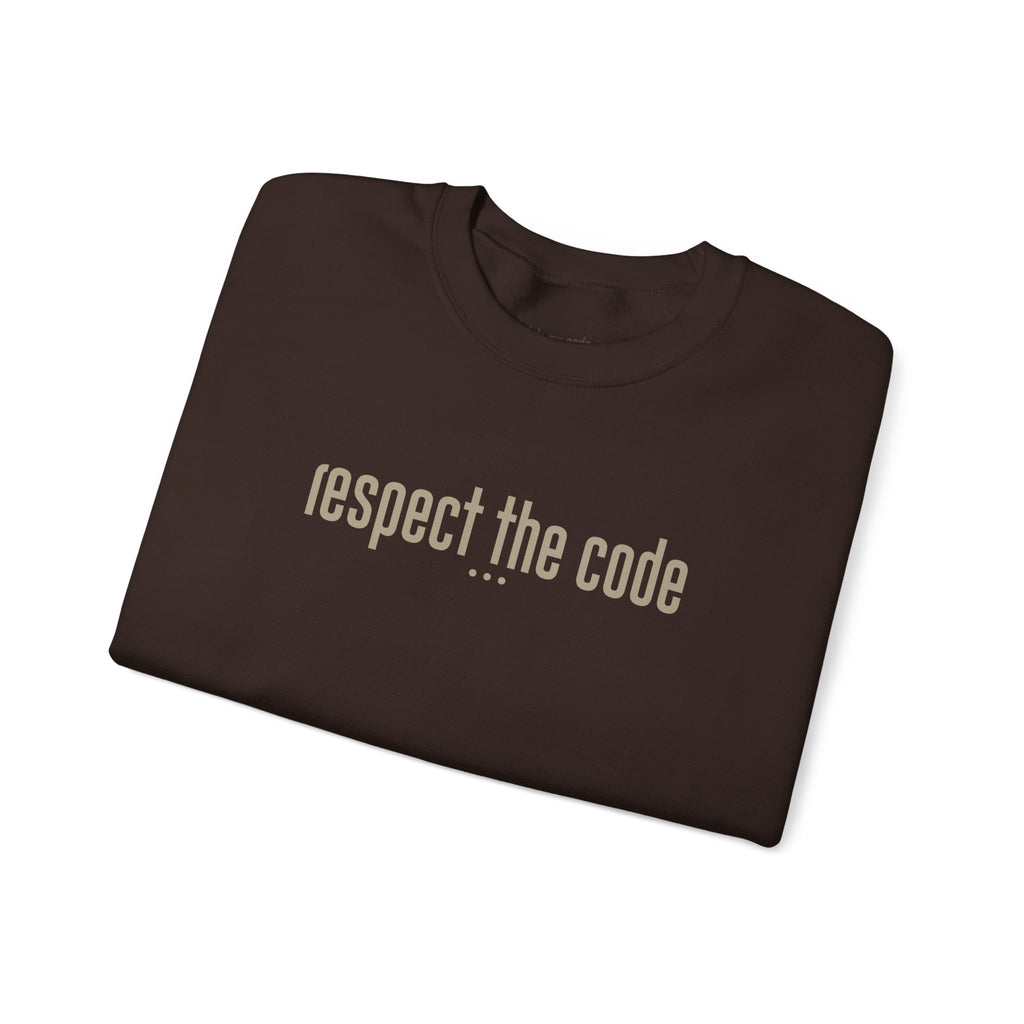 Tan "Respect the Code"  Crewneck Sweatshirt