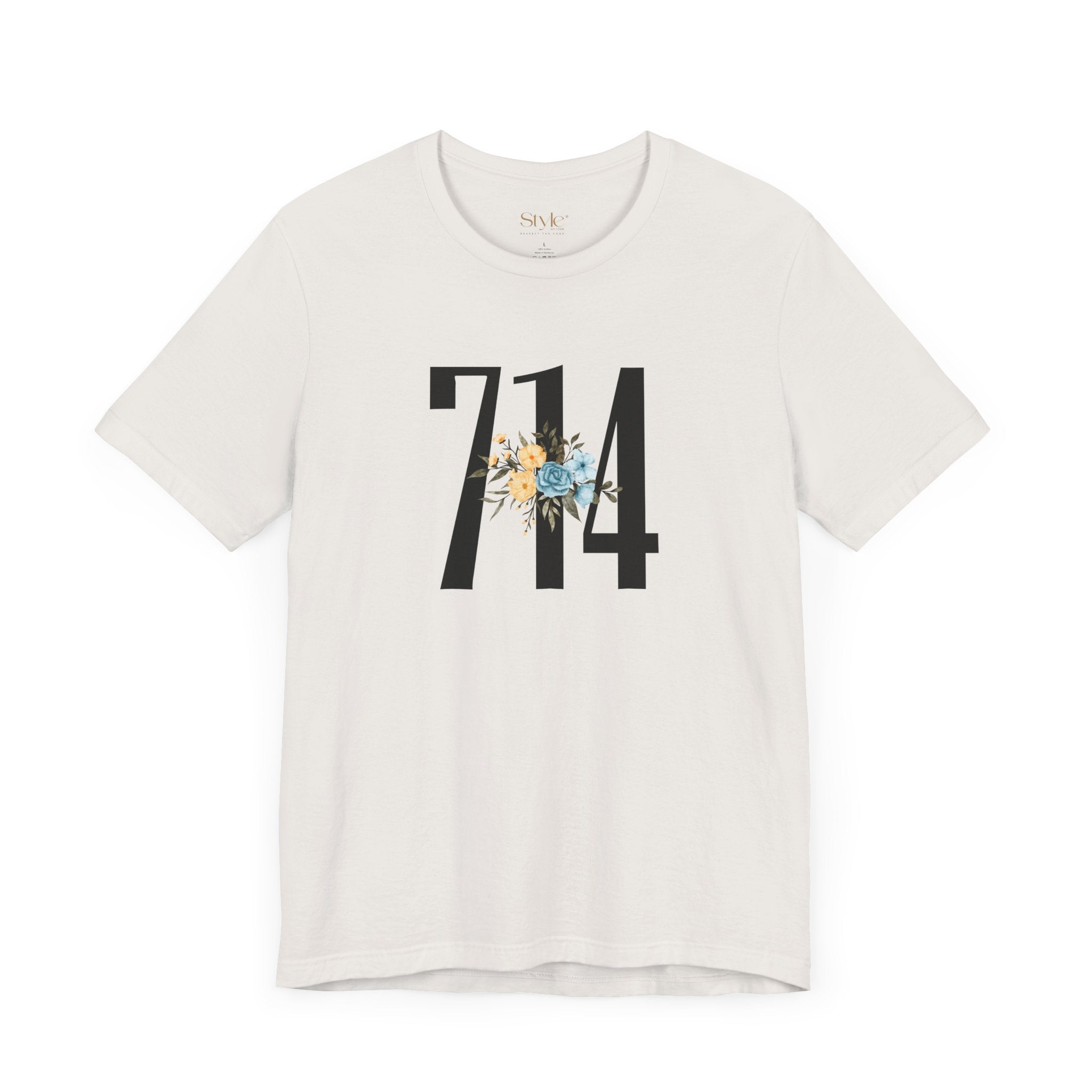 Floral 714 Unisex Tee - Casual, Gift, Birthday, Floral Design, Vintage Style