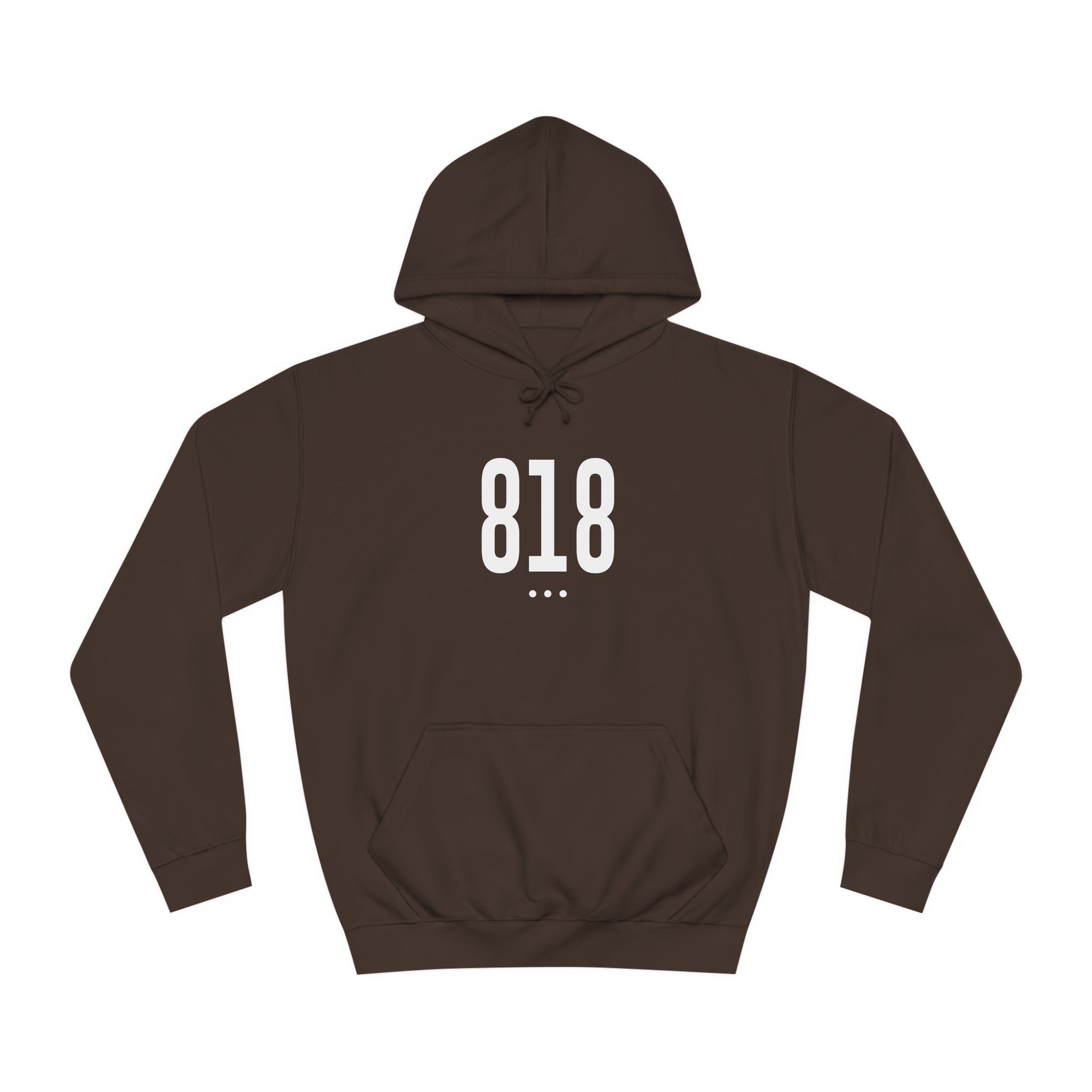 818 White Logo Front Unisex Hoodie