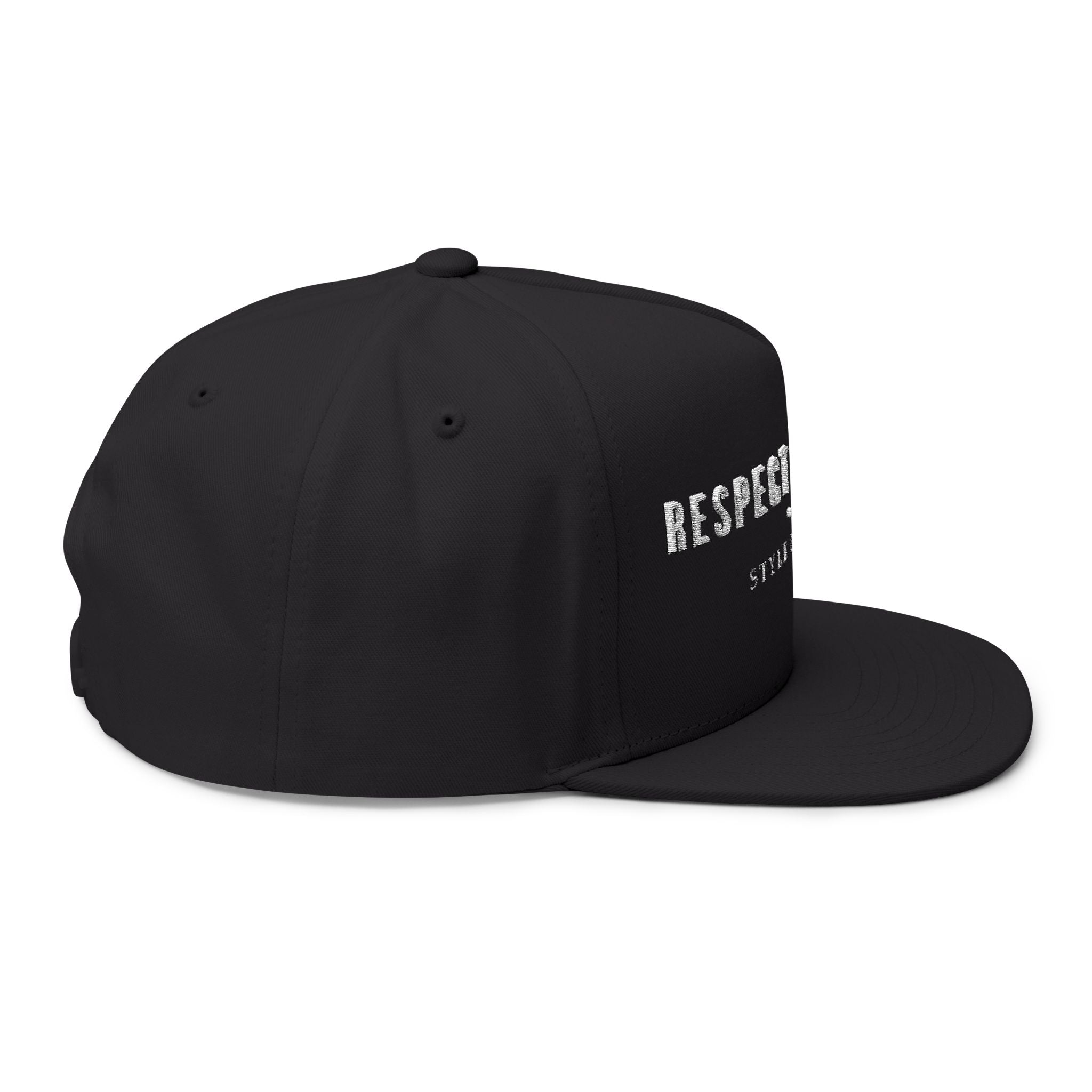 Respect the Code Flat Bill Cap | Embroidered Snapback, Streetwear Accessory, Unisex Hat, Cool Gift for Friends, Fashion Statement
