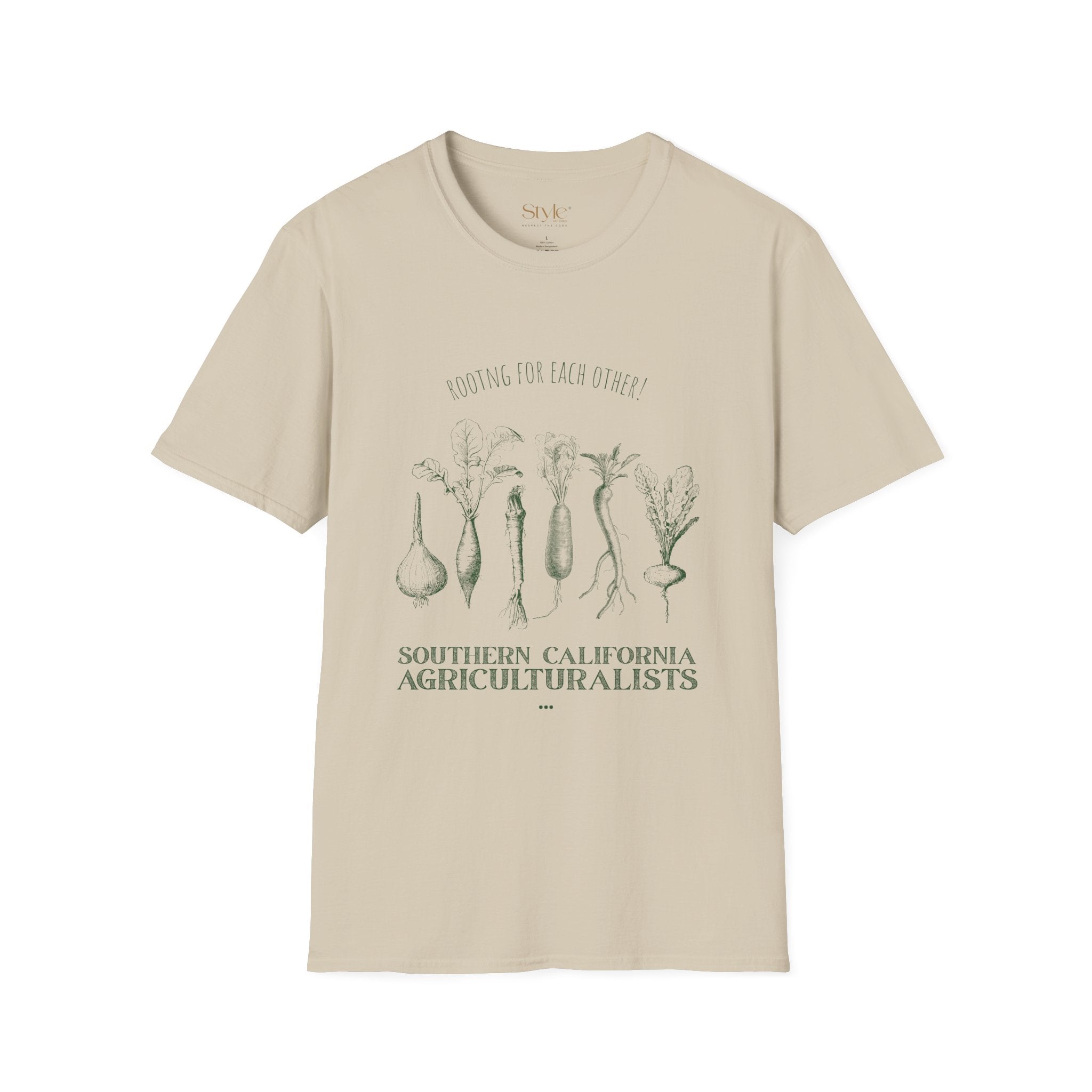 Southern California Agriculture Unisex Softstyle T-Shirt, Nature Lover Tee, Eco-Friendly Gift, Casual Wear, Gardening Shirt, Farmhouse Style