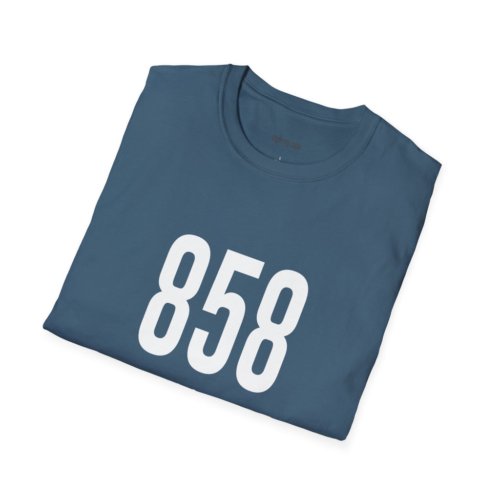 858 White Logo Front Soft-style T-Shirt