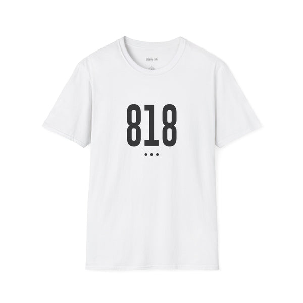818 Black Logo Front Soft-Style T-Shirt
