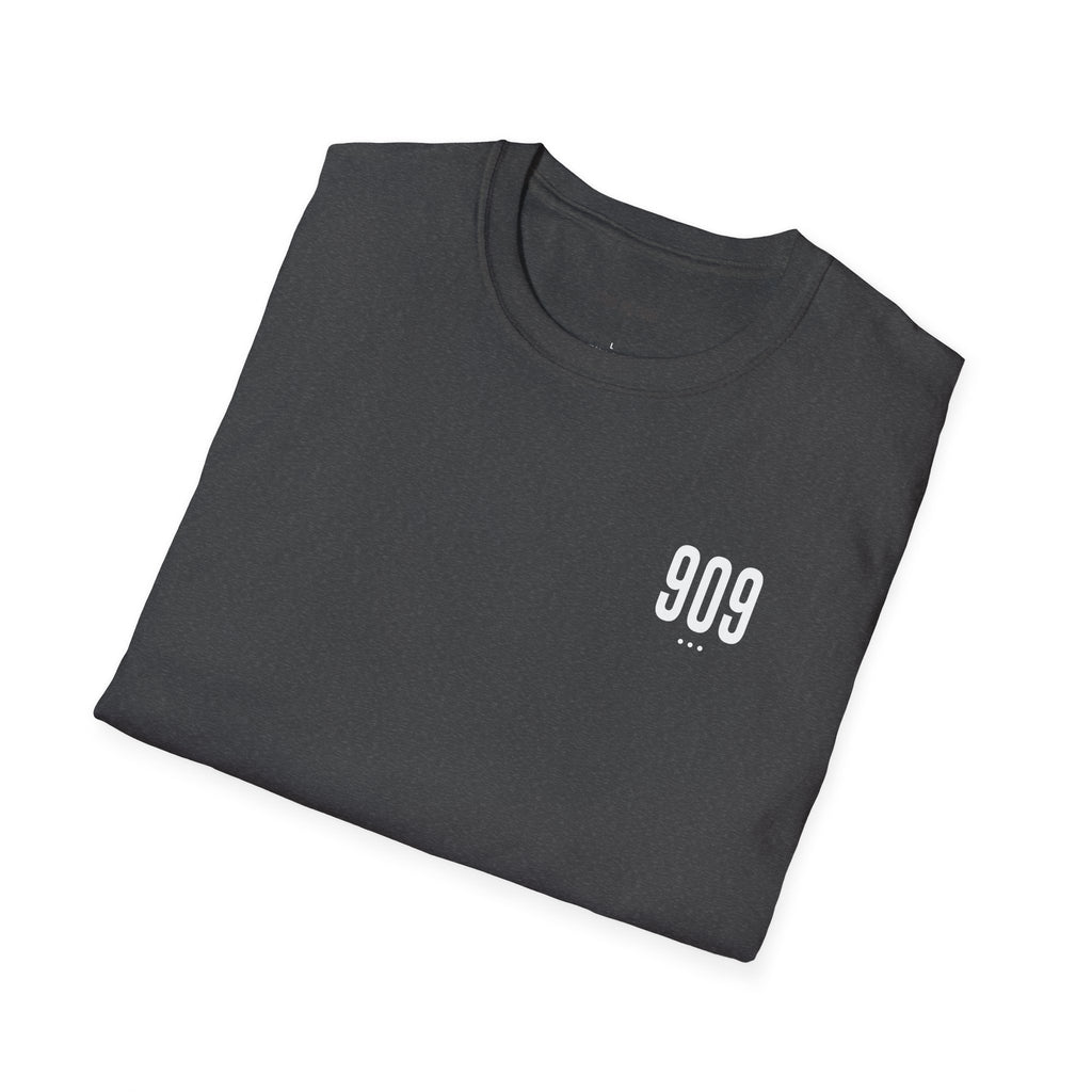 909 White Logo Soft-Style T-Shirt