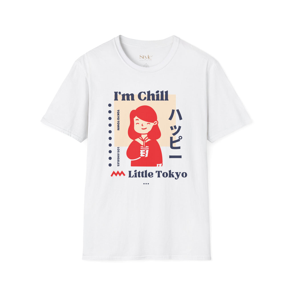 Chill Vibe Little Tokyo Unisex T-Shirt | Cute Graphic Tee, Casual Wear, Gift for Friends, Tokyo Inspired, Summer Outfit, Laid-back Style