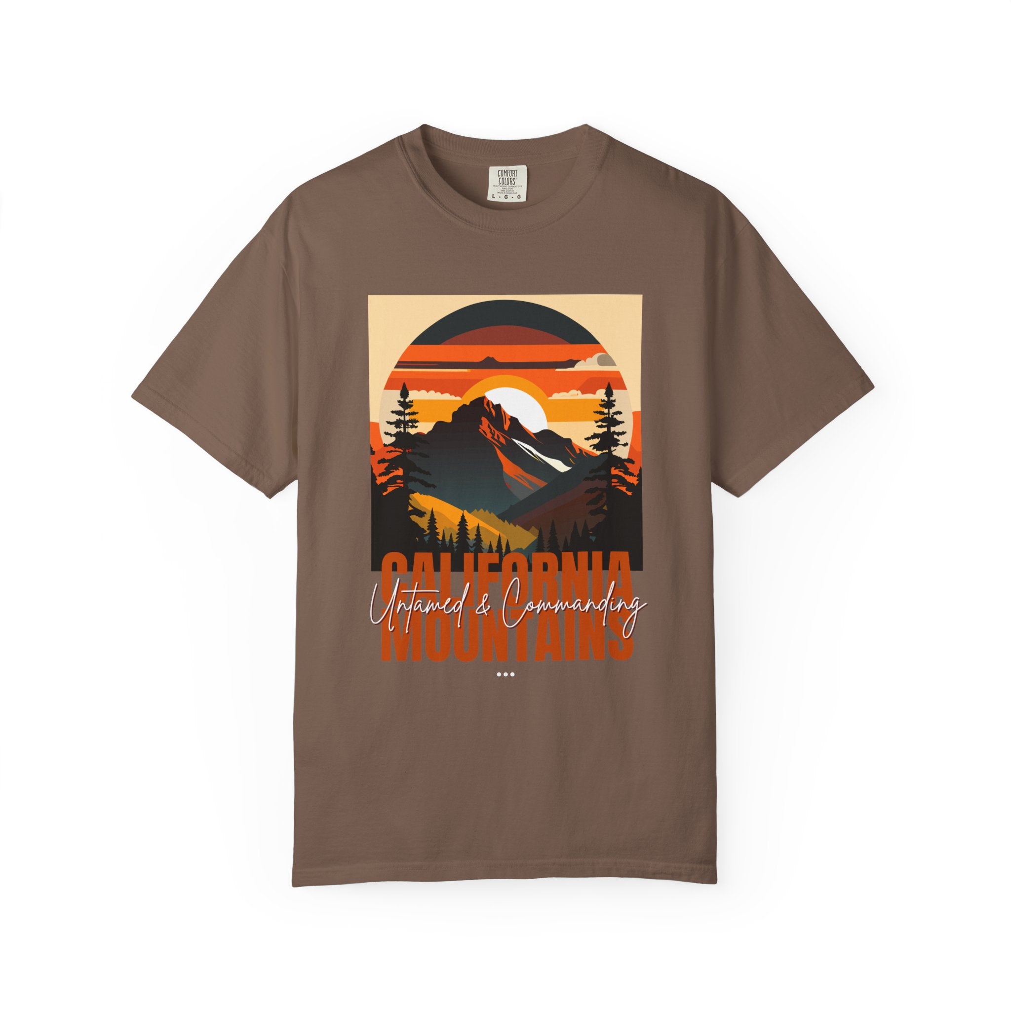 California Mountains Graphic T-Shirt - Unisex, Eco-Friendly, Perfect for Outdoor Lovers