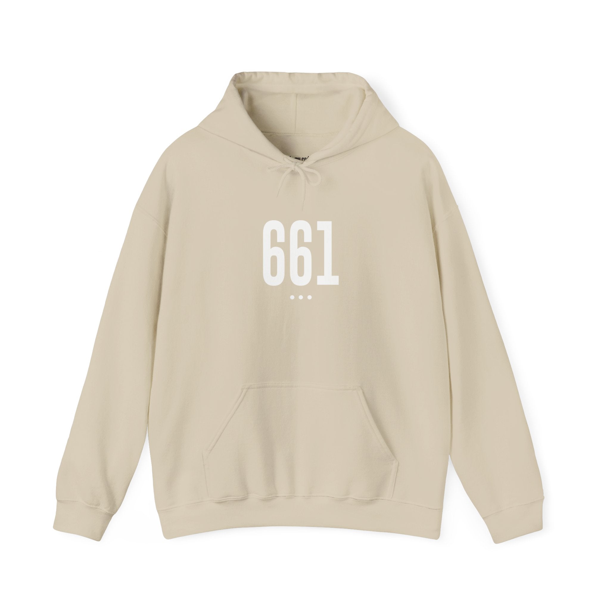 661 White Logo Front Hoodie