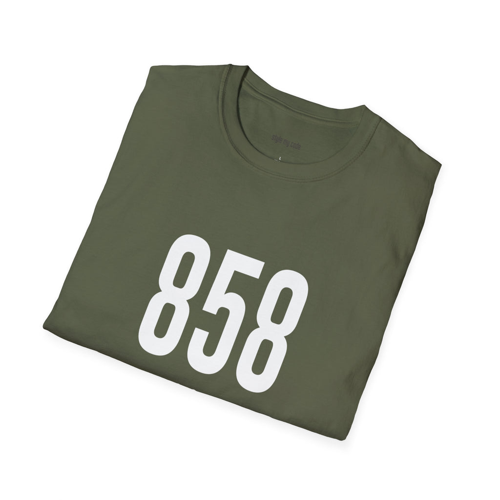 858 White Logo Front Soft-style T-Shirt