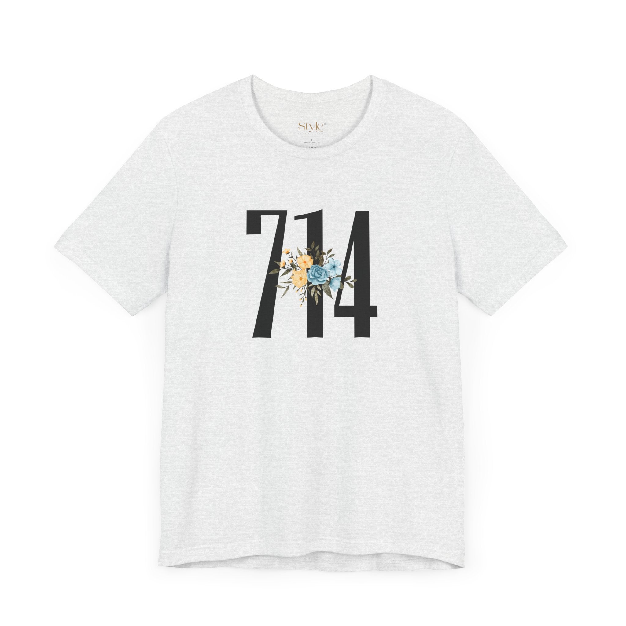 Floral 714 Unisex Tee - Casual, Gift, Birthday, Floral Design, Vintage Style