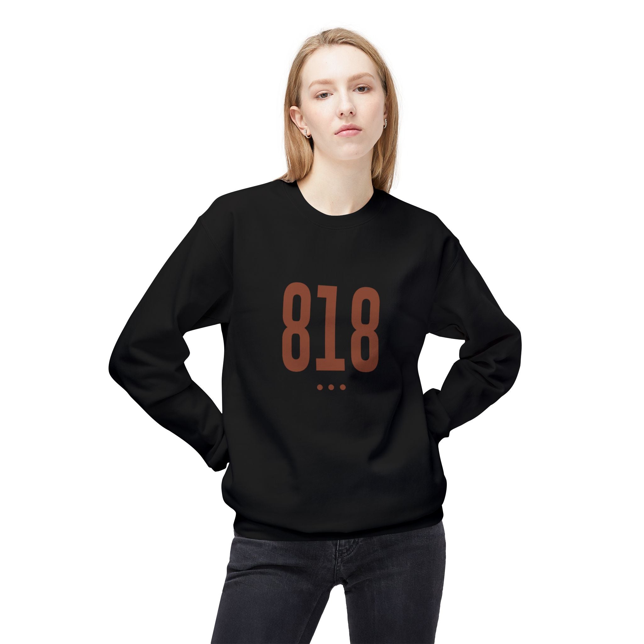 818 Logo Front Crewneck Sweatshirt