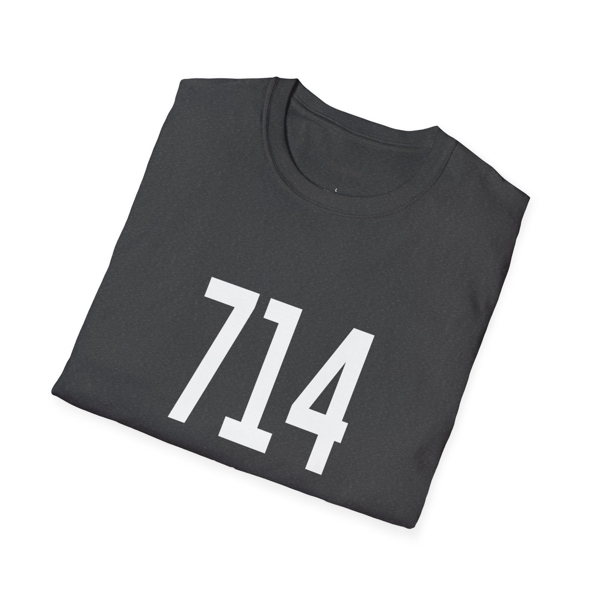 714 White Logo Front T-Shirt