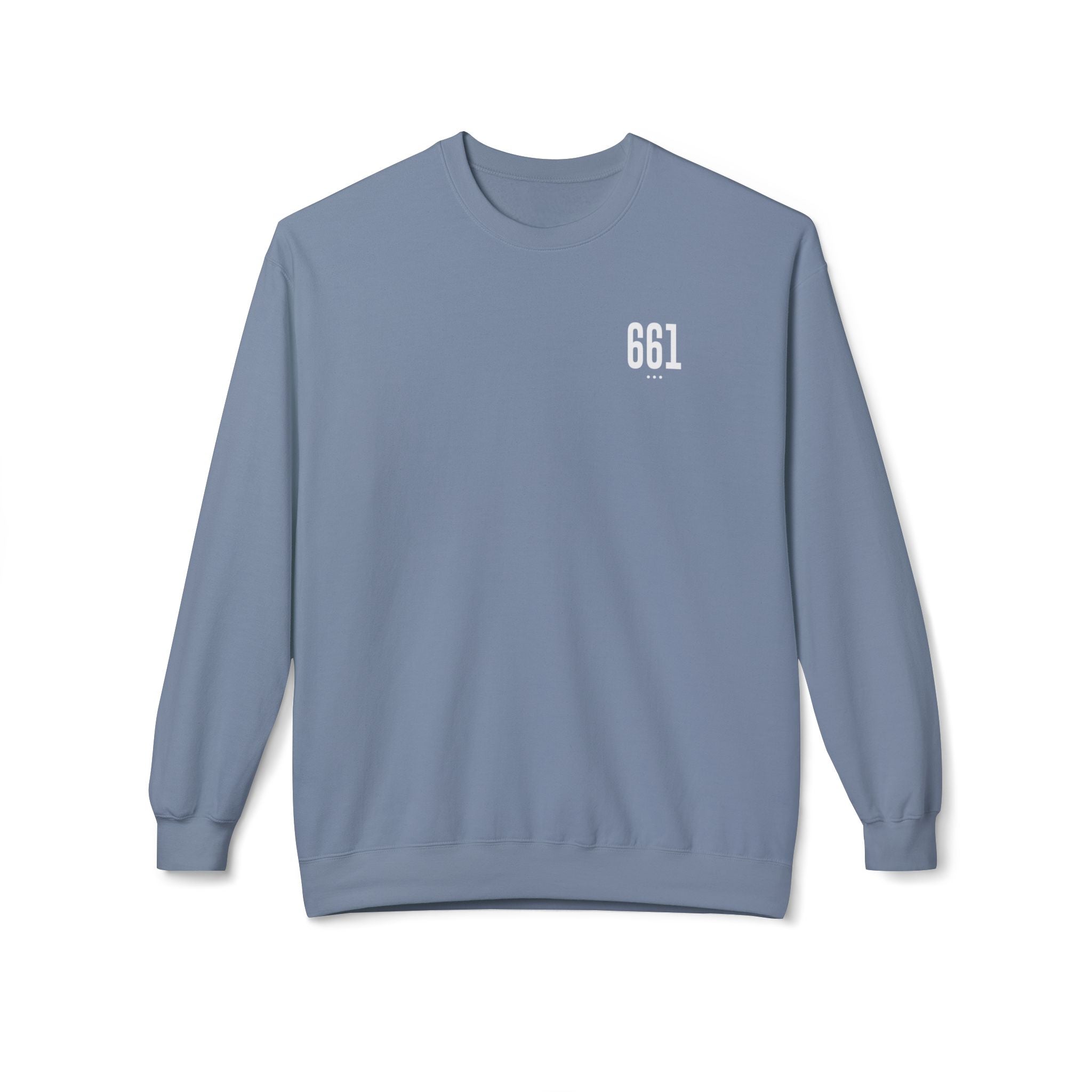 661 Unisex White Logo Crewneck Sweatshirt