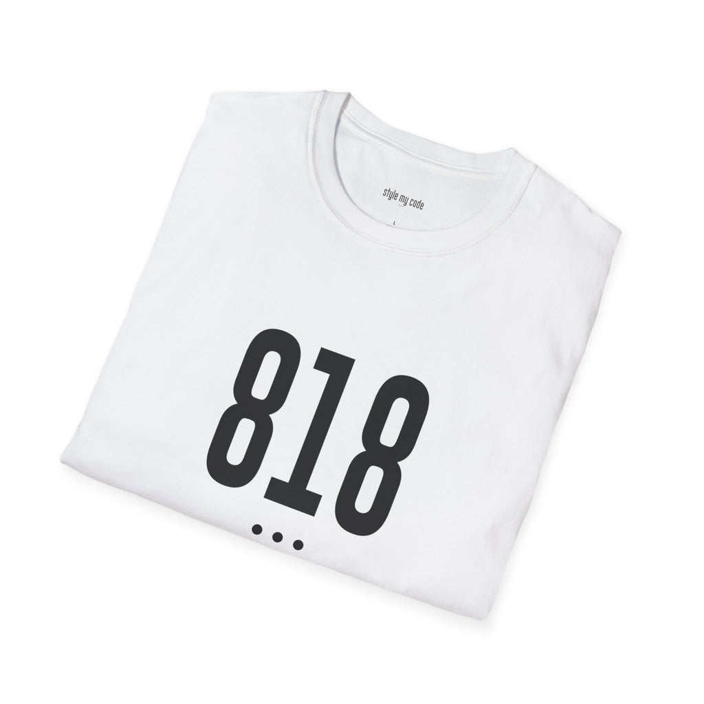 818 Black Logo Front Soft-Style T-Shirt