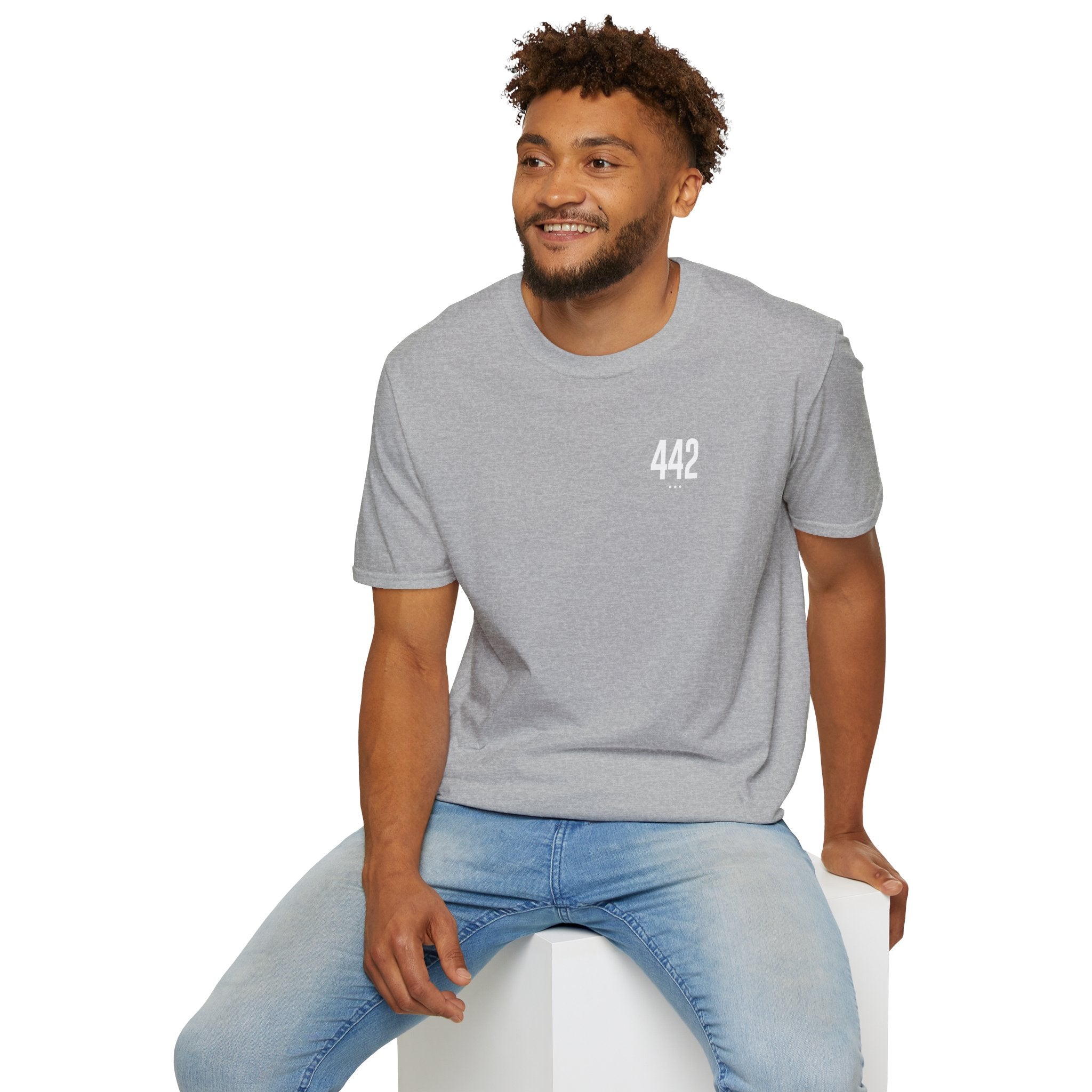 442 White Logo Unisex Softstyle T-Shirt