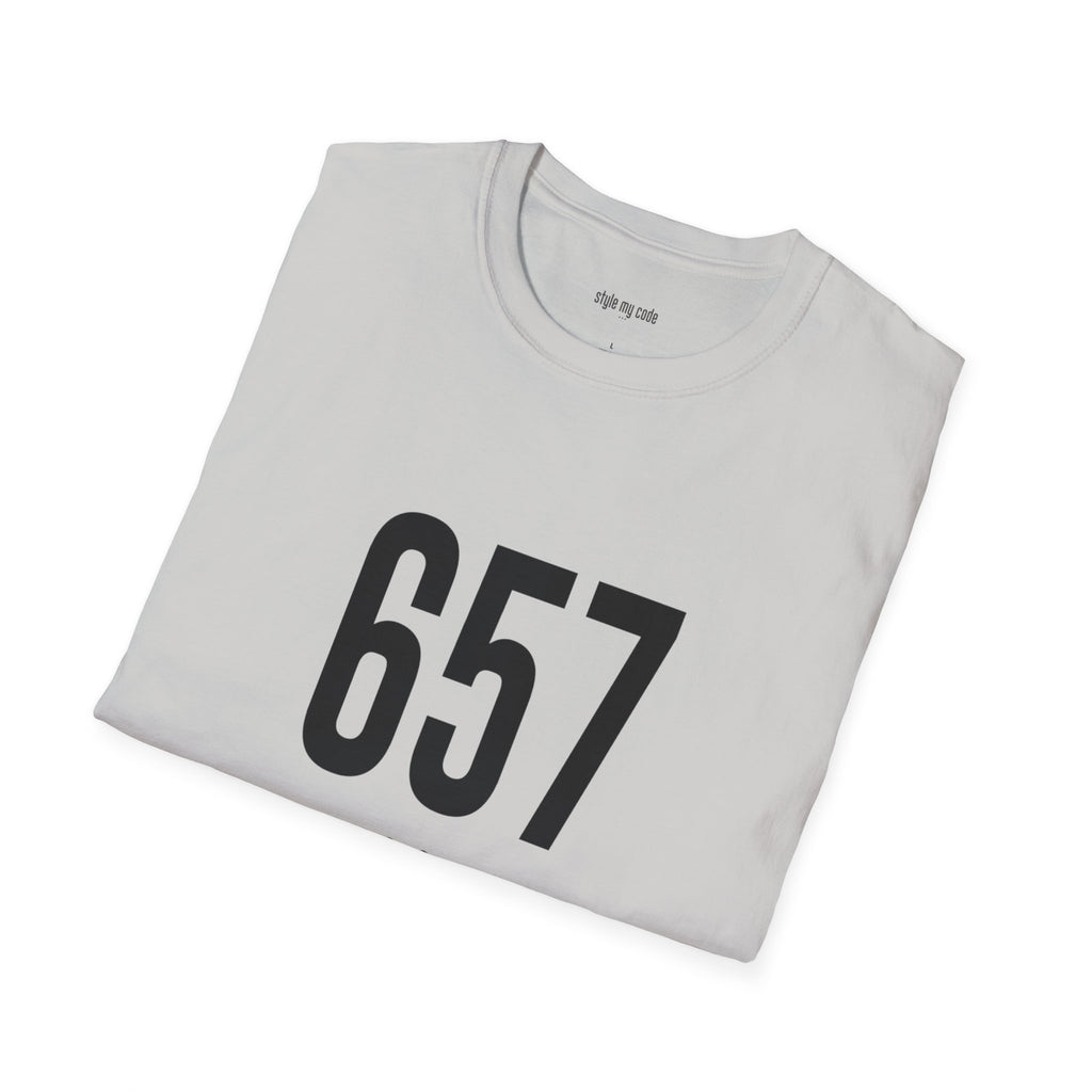 657 Black Logo Black Logo Unisex Softstyle T-Shirt