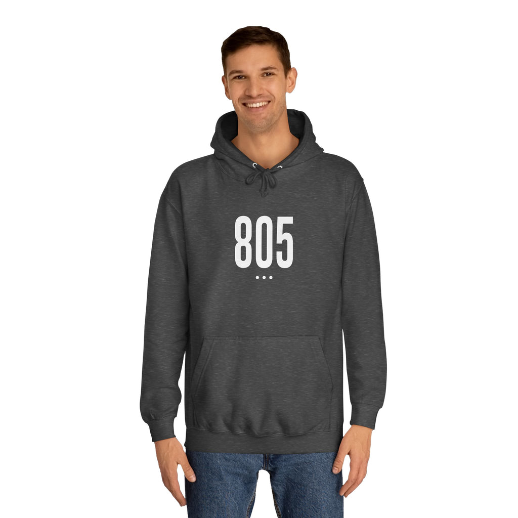 805 White Logo Front Unisex Hoodie
