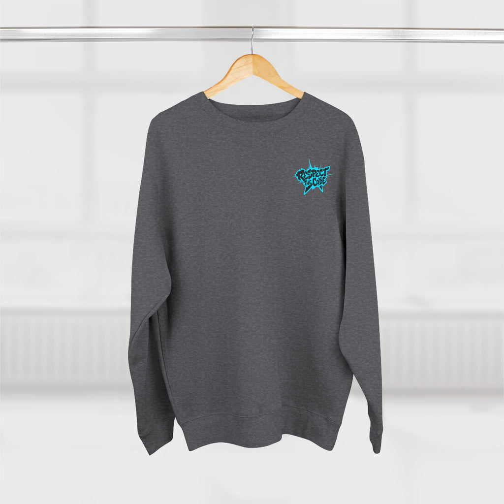 "Respect the Code" Crewneck Sweatshirt — Streetwear Graphic Pullover
