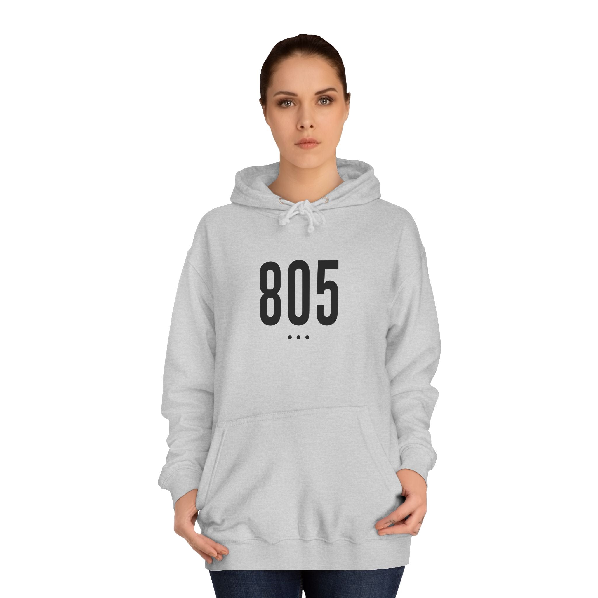805 Black Logo Front Unisex Hoodie
