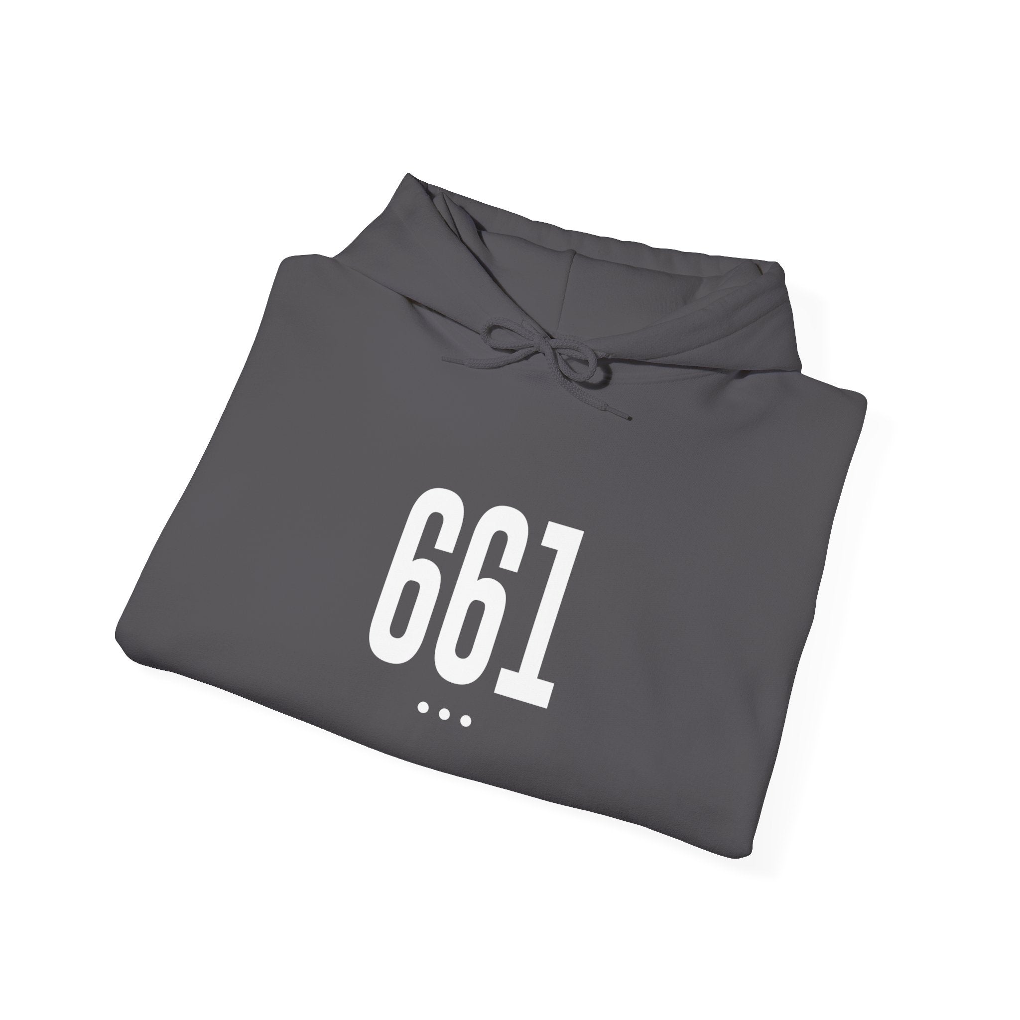 661 White Logo Front Hoodie