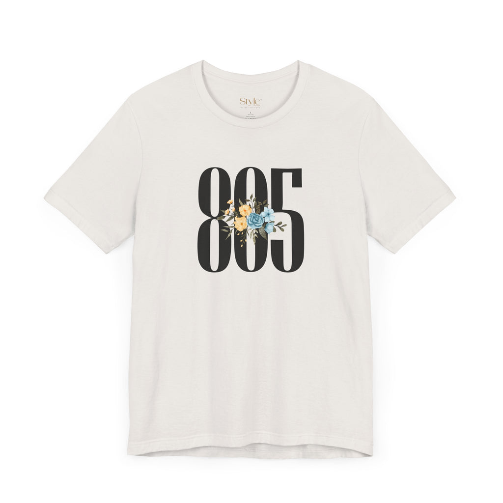 Floral 805 Unisex Tee - Casual, Gift, Birthday, Floral Design, Vintage Style