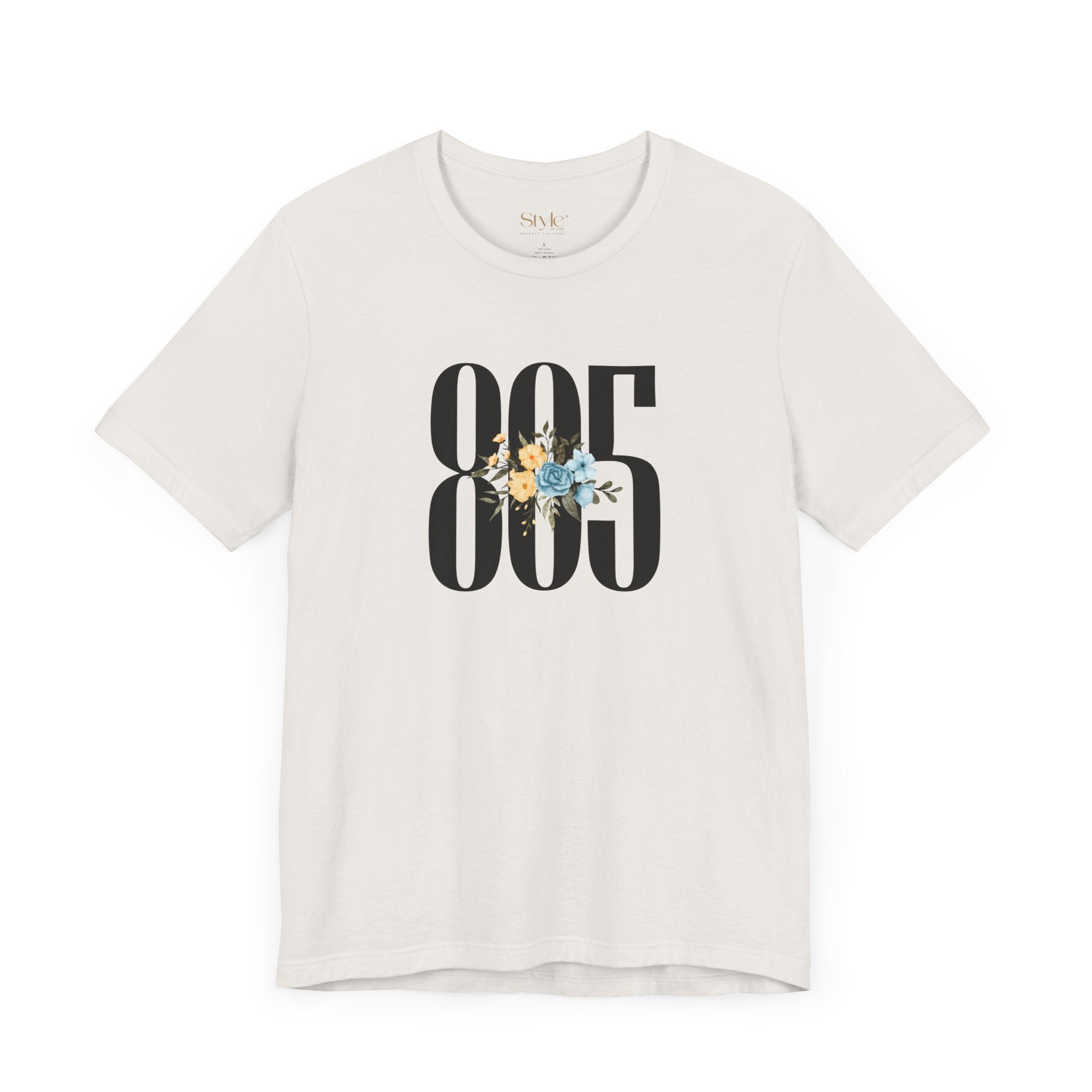 Floral 805 Unisex Tee - Casual, Gift, Birthday, Floral Design, Vintage Style