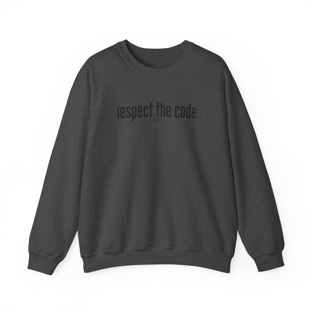 Black "Respect the Code" Crewneck Sweatshirt