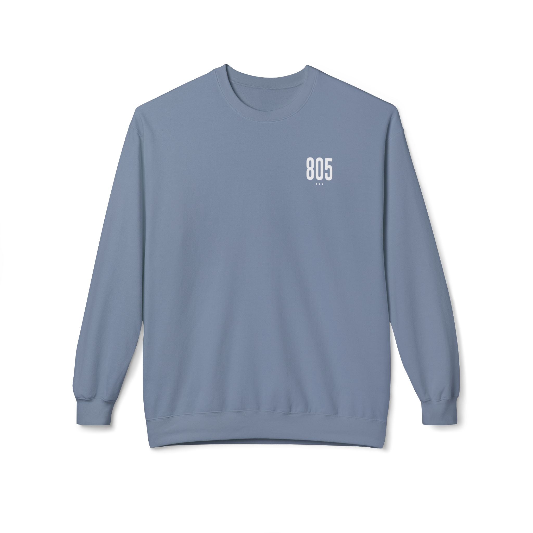 805 White Logo Unisex Crewneck Sweatshirt