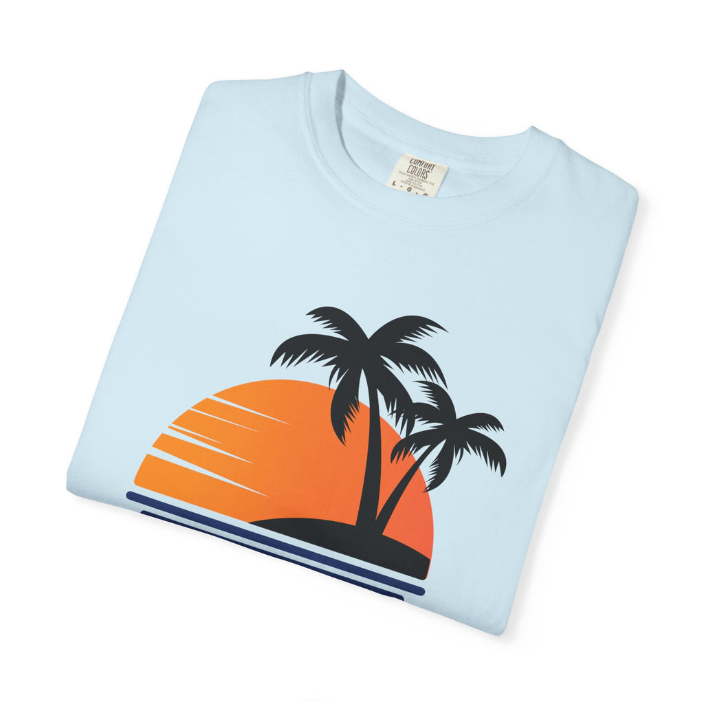 Hello Beaches Unisex Garment-Dyed T-Shirt - Summer Vibe Casual Tee