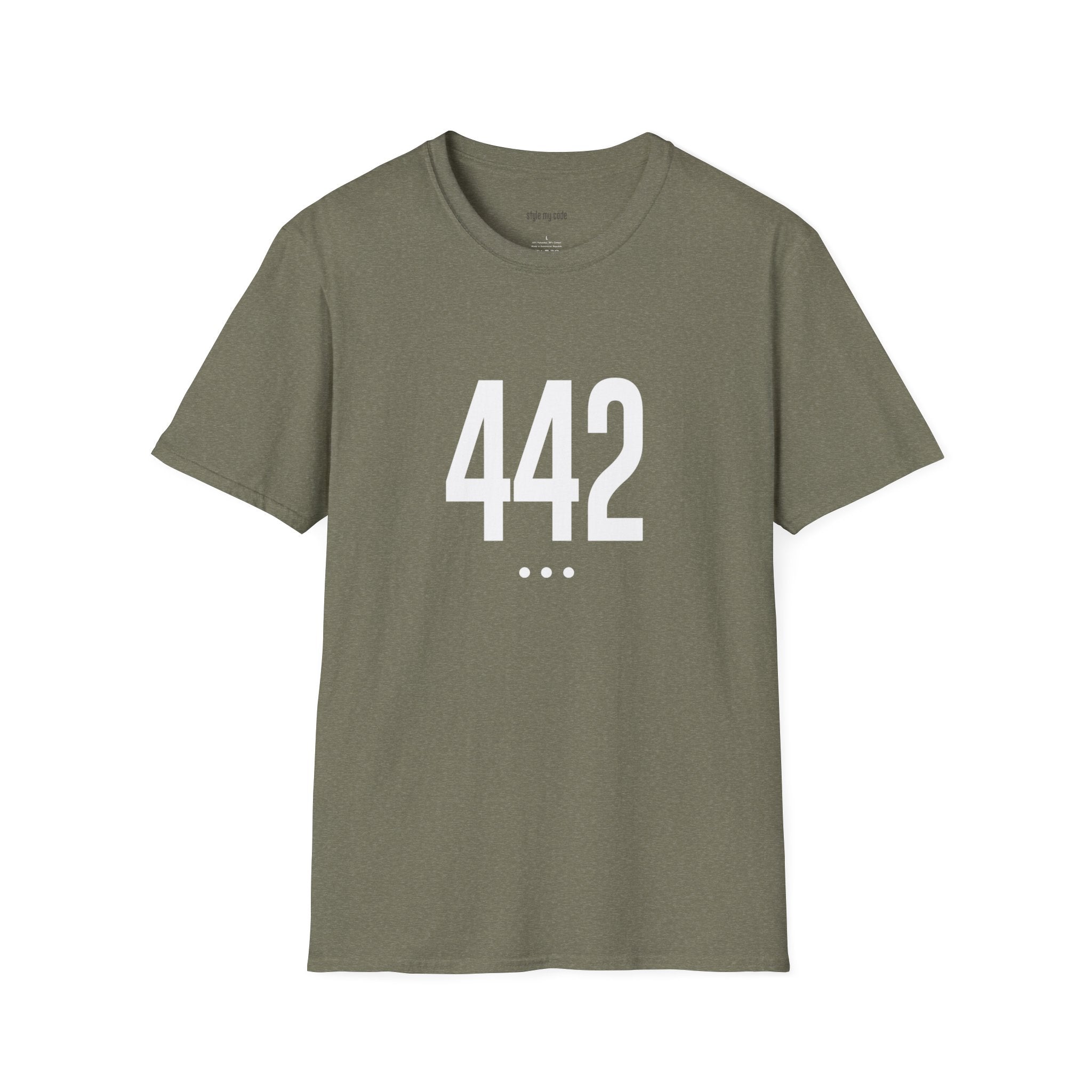442 White Logo Front Unisex Softstyle T-Shirt