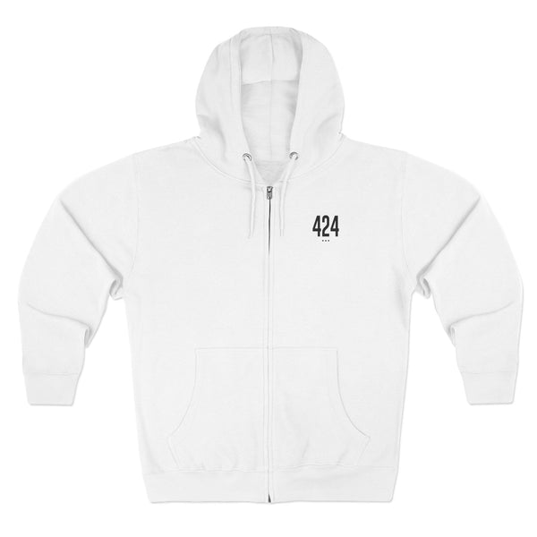 424 LA Street Style Unisex Zip Hoodie, Comfortable Layer, Great for Athleisure, Urban Fashion, Casual Wear
