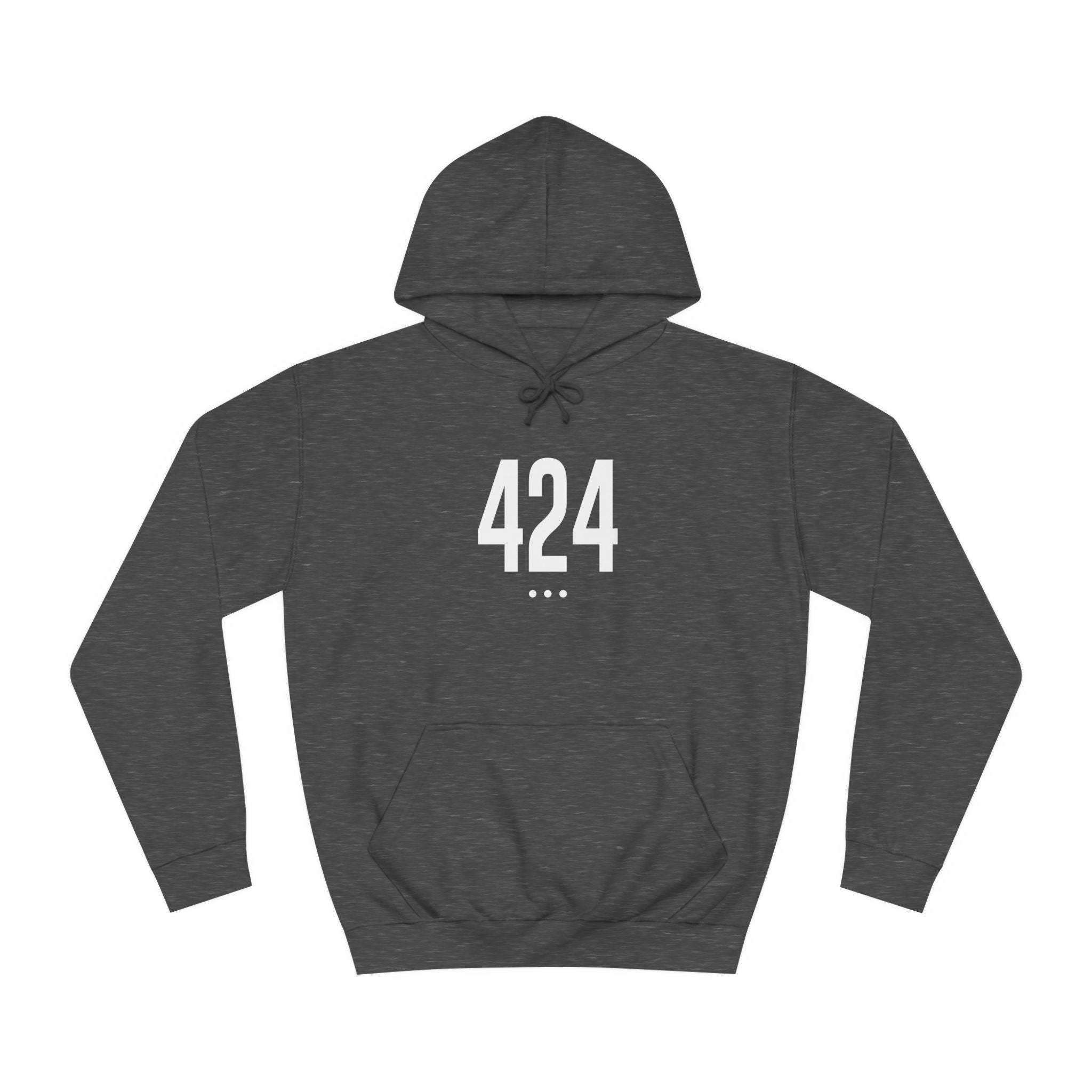 424 White Logo Front Unisex College Hoodie