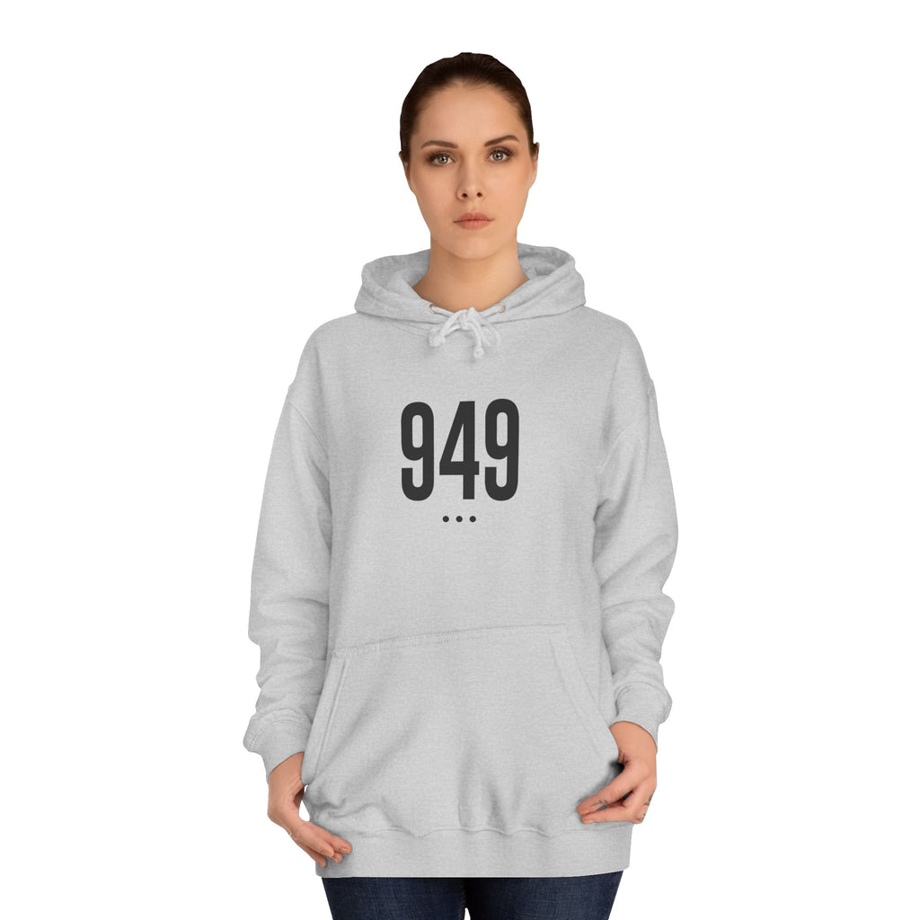 949 Black Logo Front Hoodie