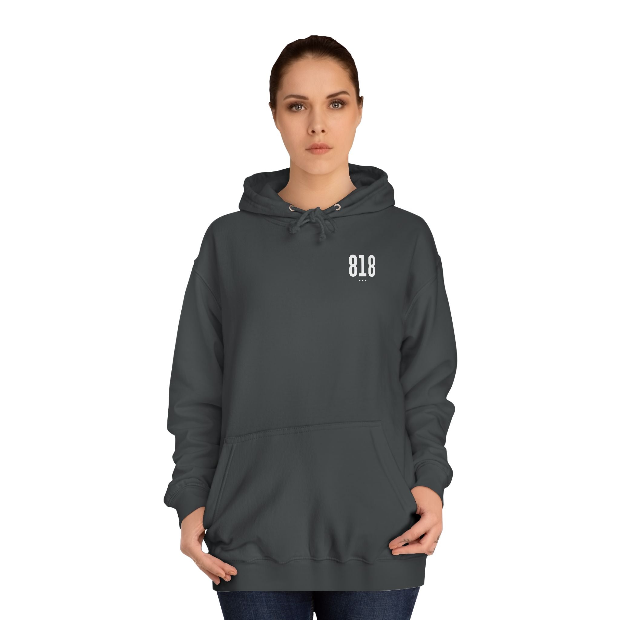 818 White Logo Unisex Hoodie