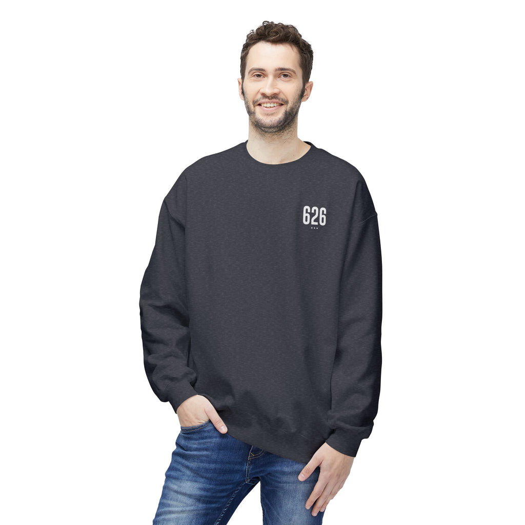 626 White Logo Unisex Crewneck Sweatshirt