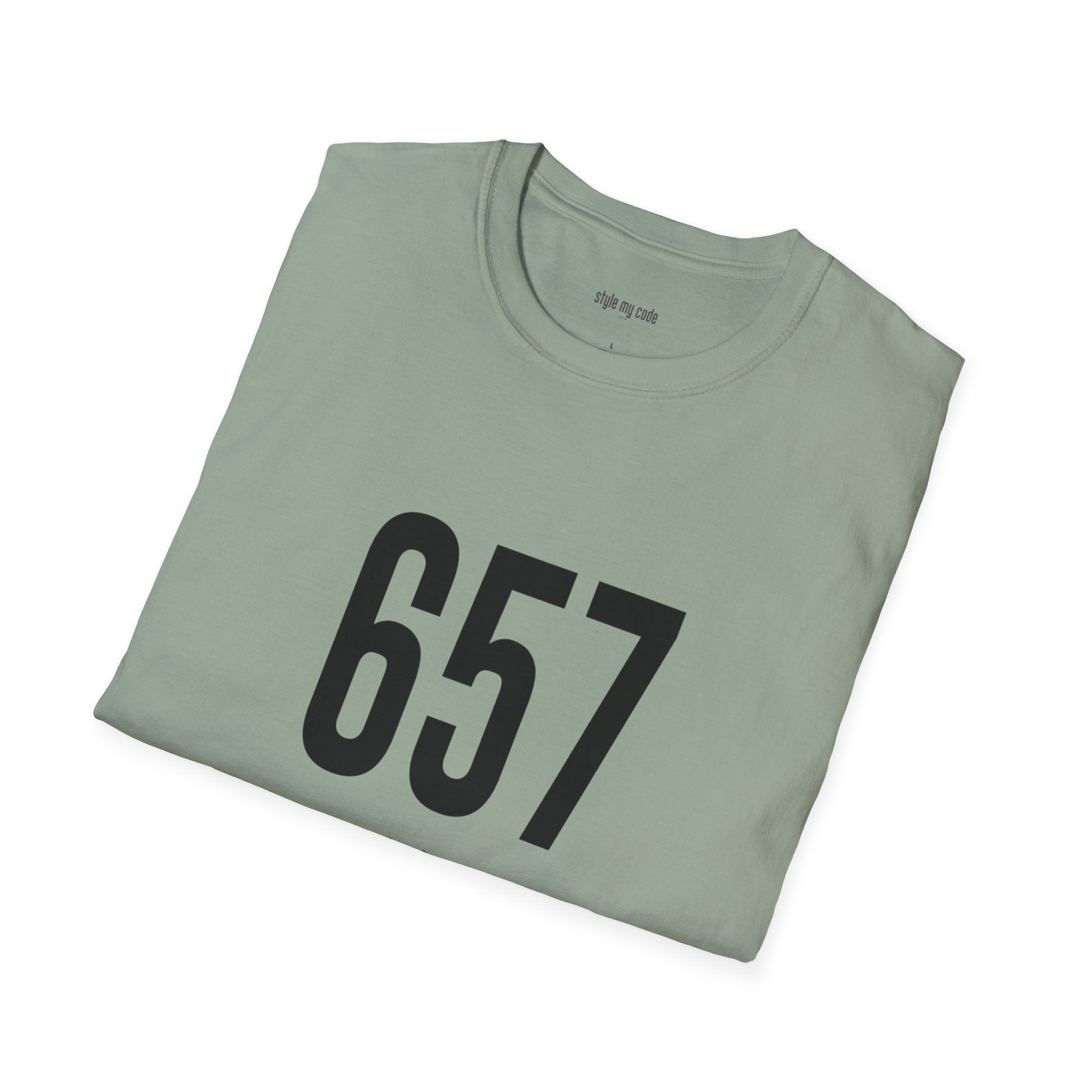 657 Black Logo Black Logo Unisex Softstyle T-Shirt