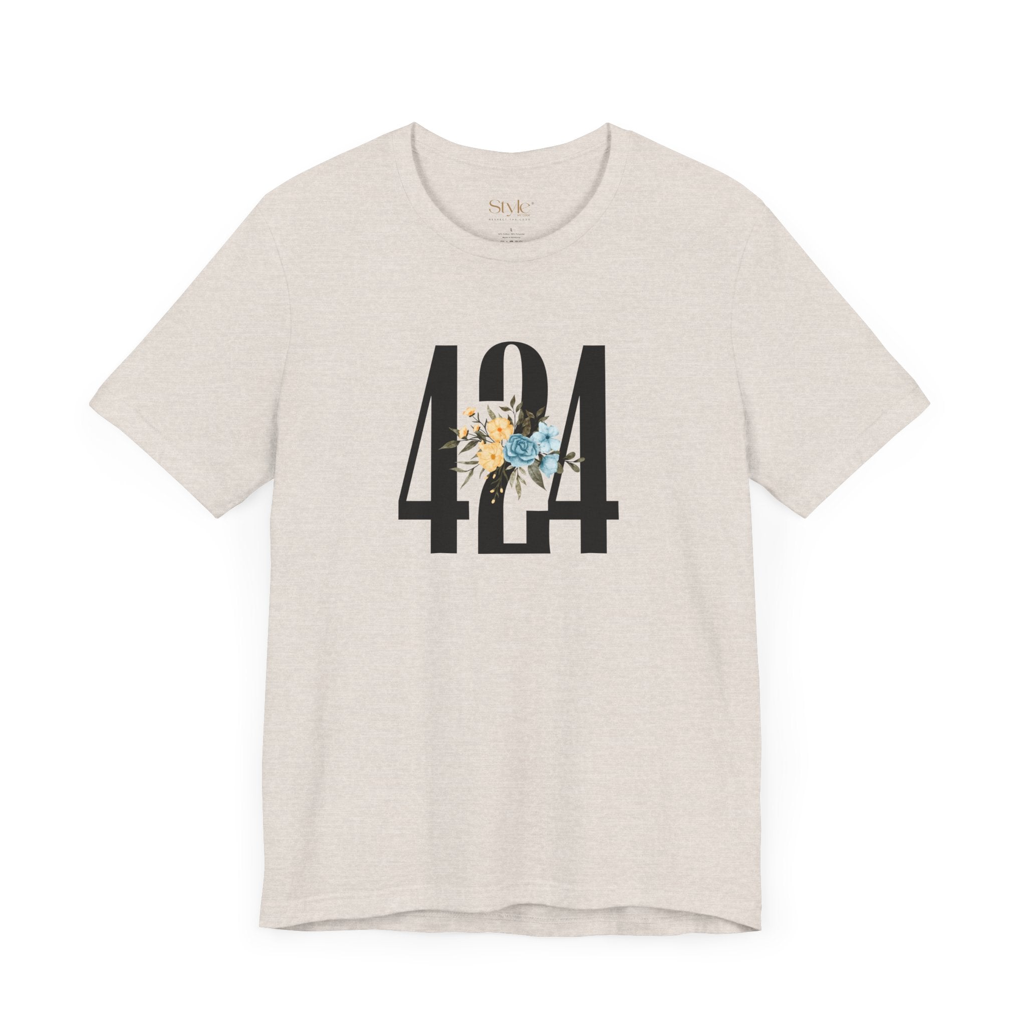 Floral 424 Unisex Tee - Casual, Gift, Birthday, Floral Design, Vintage Style