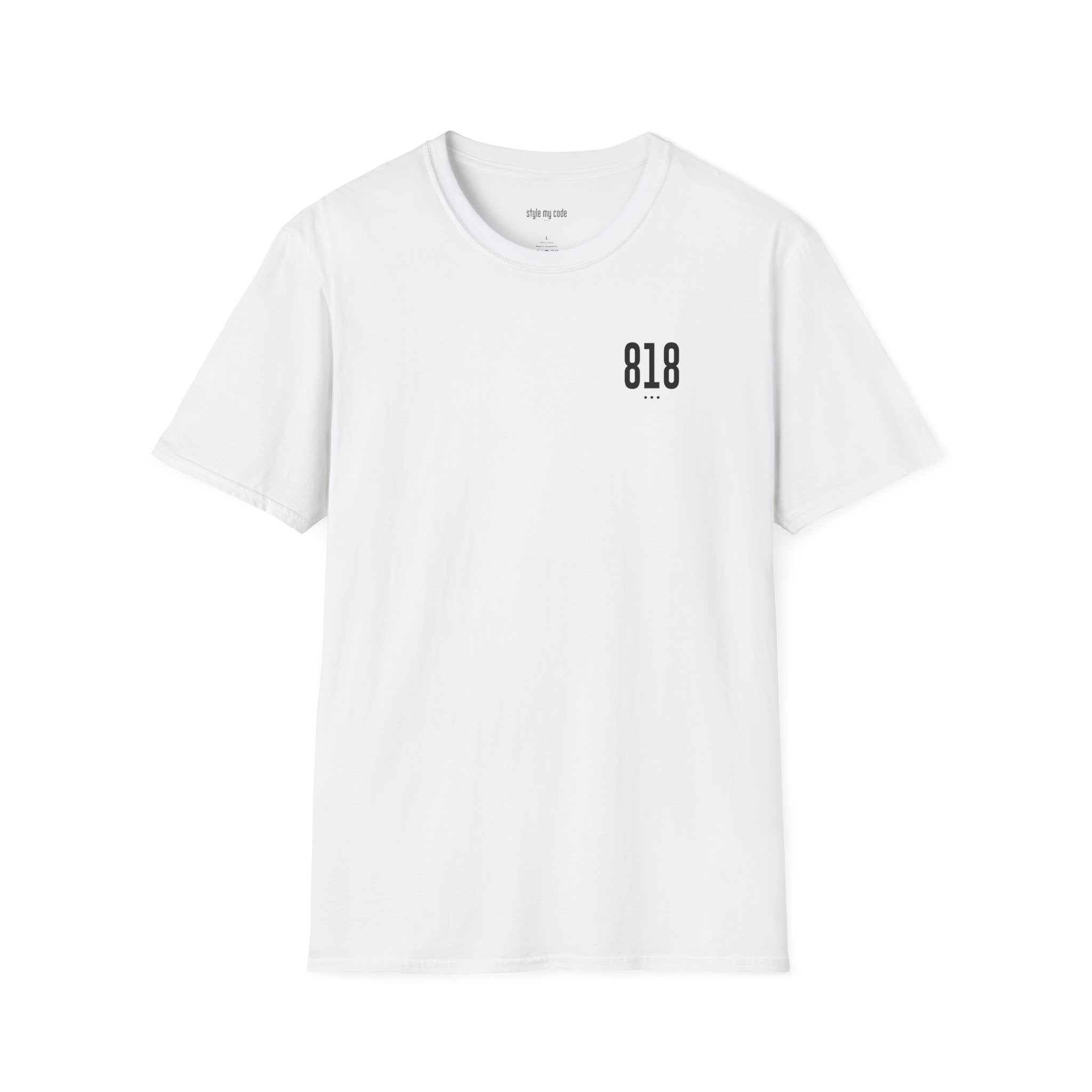 818 Black Logo Soft-Style T-Shirt