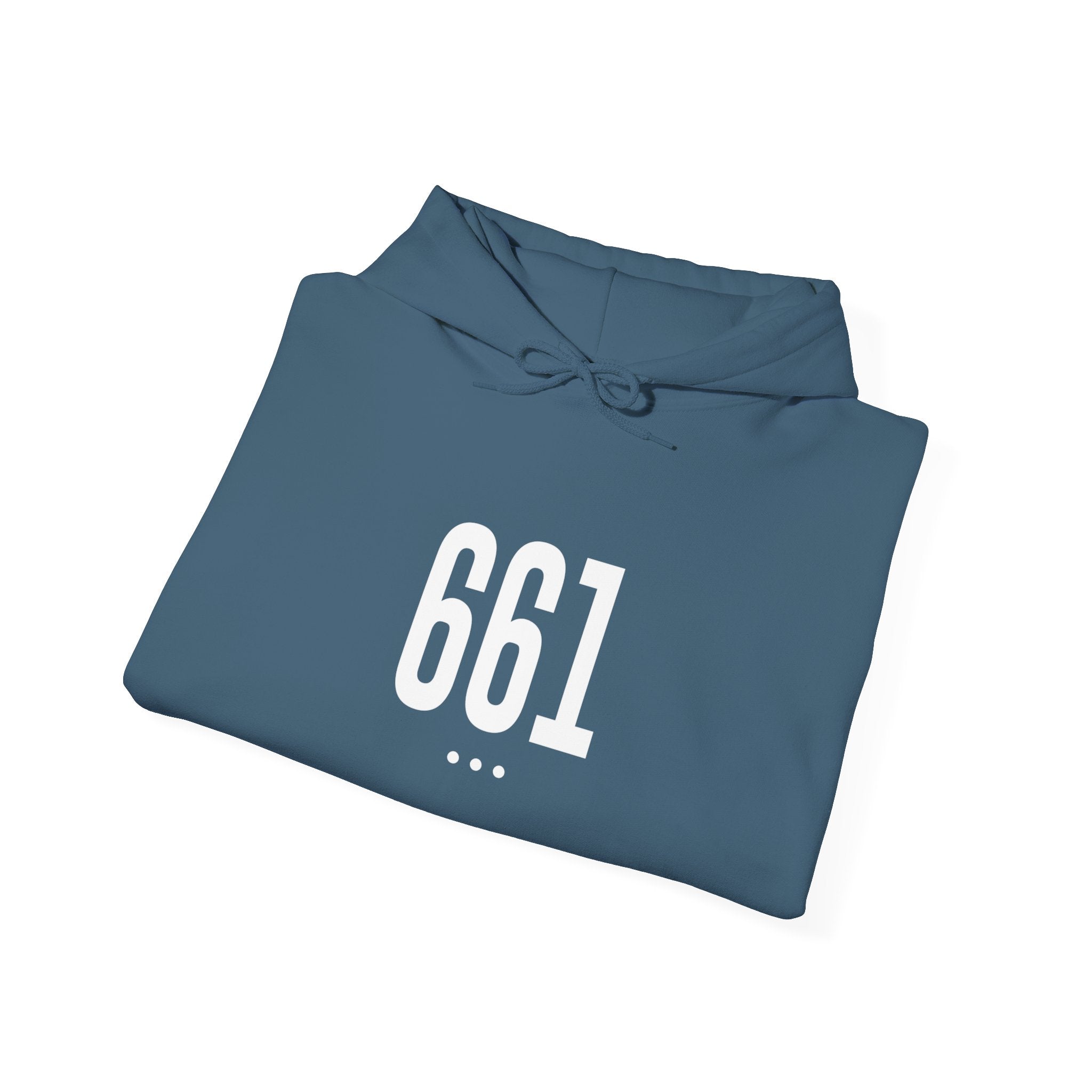 661 White Logo Front Hoodie
