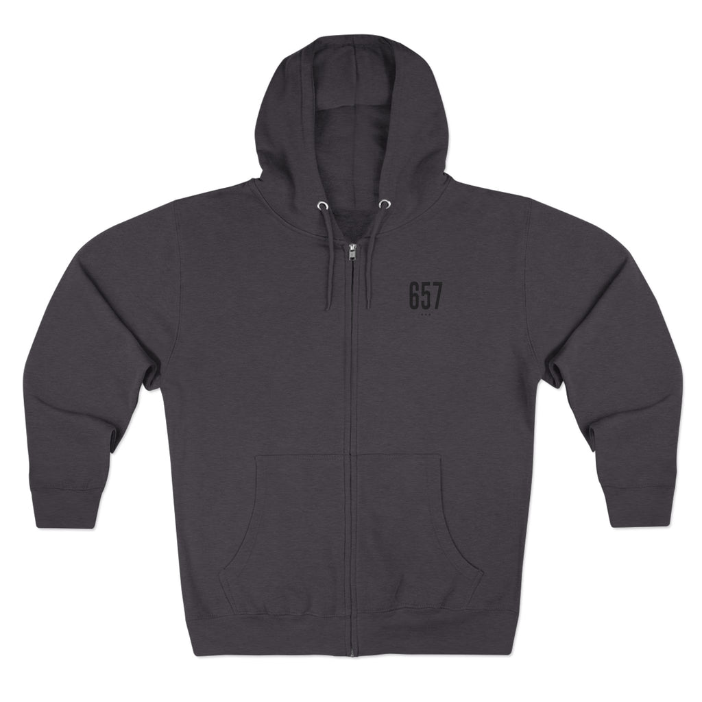 657 LA Street Style Unisex Zip Hoodie, Comfortable Layer, Great for Athleisure, Urban Fashion