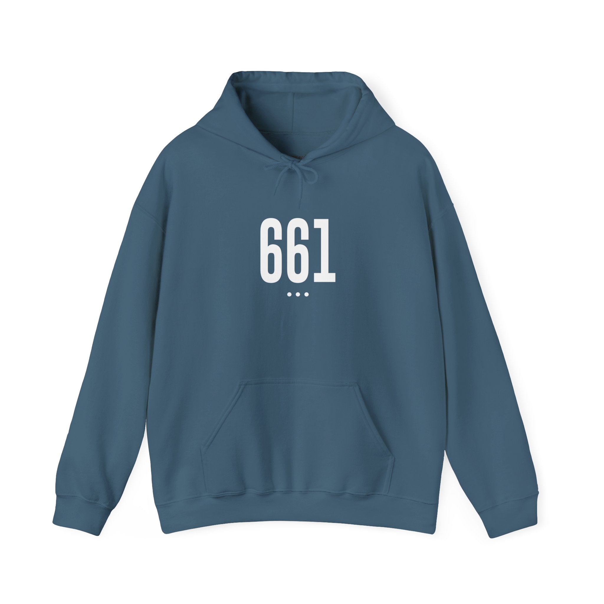 661 White Logo Front Hoodie