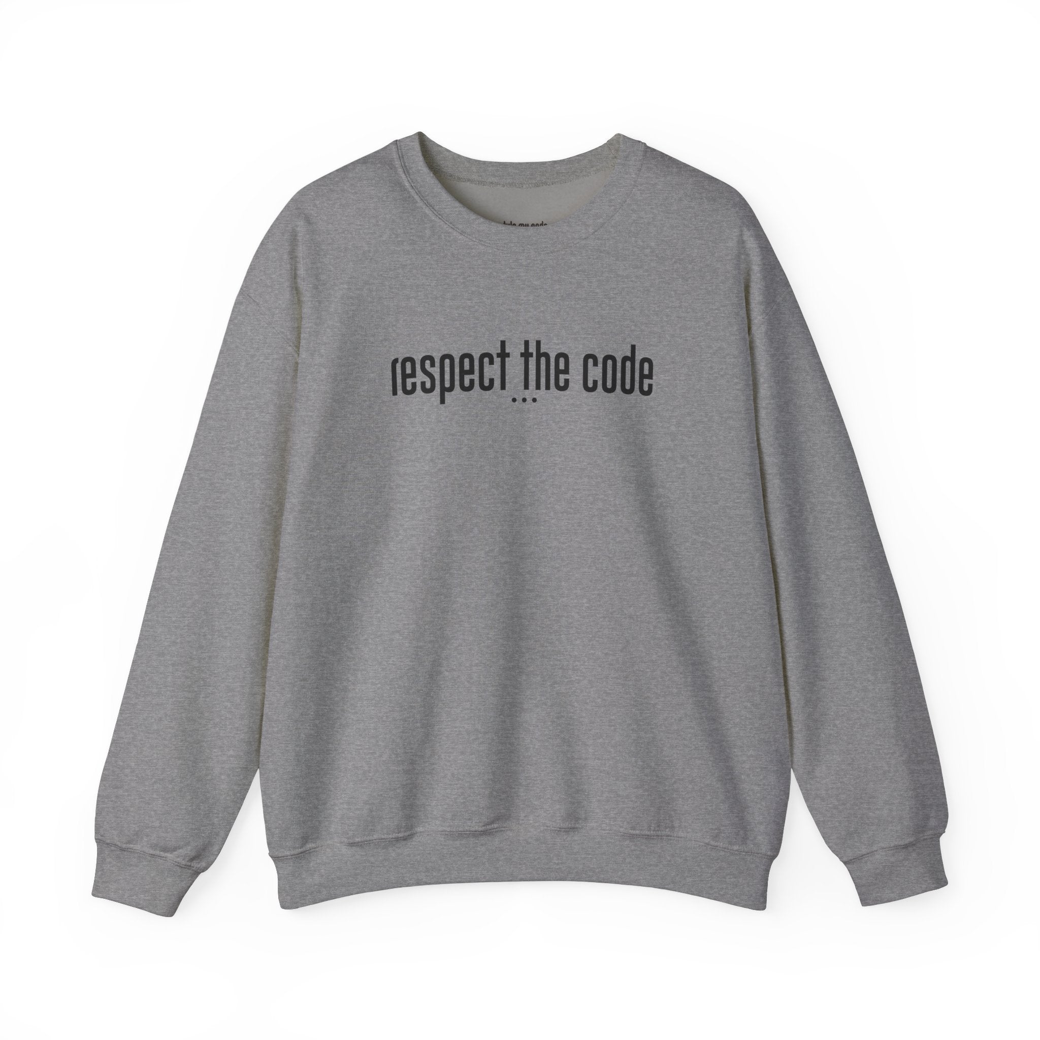 Black "Respect the Code" Crewneck Sweatshirt